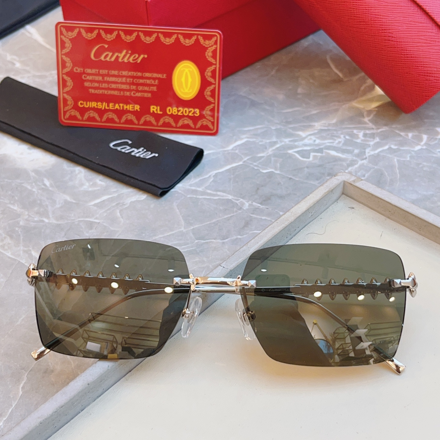 ，【CARTIE*】卡地*亚新款太阳镜🕶️，高版本✨CT0545S，size: 58口17-140