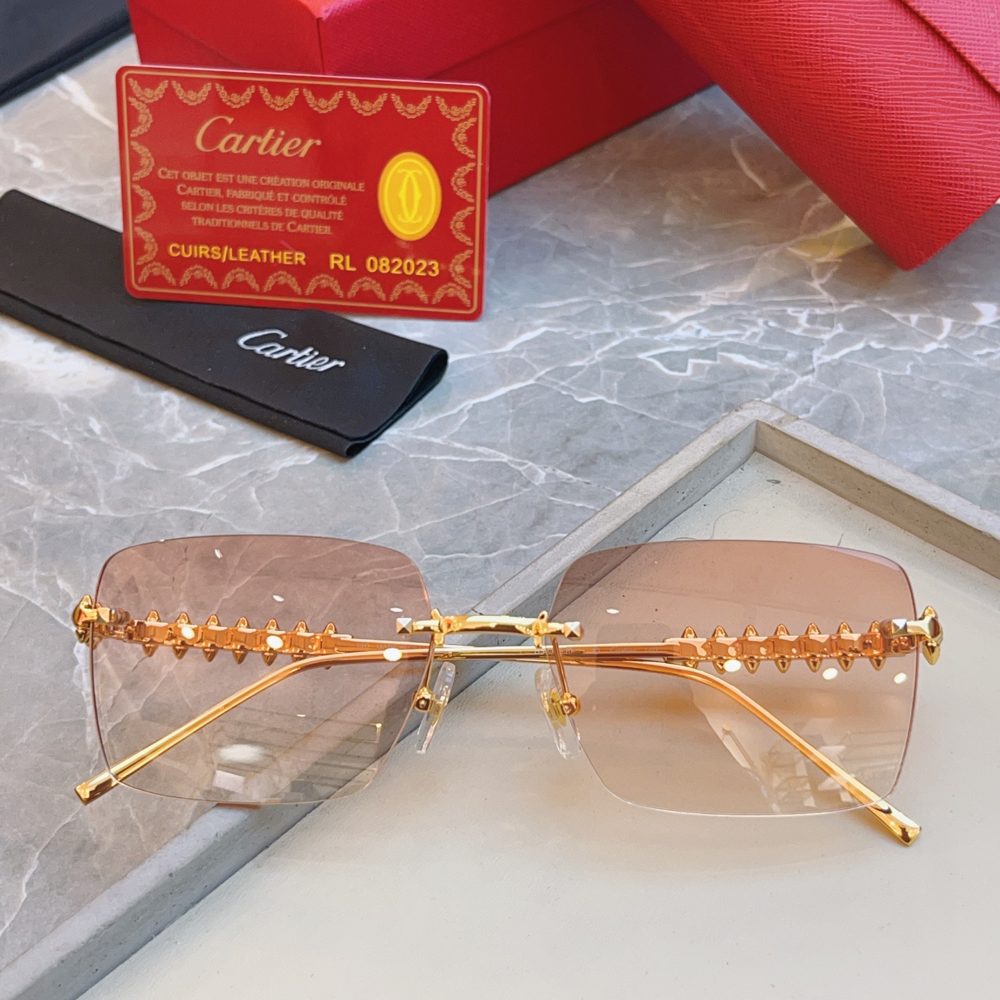 ，【CARTIE*】卡地*亚新款太阳镜🕶️，高版本✨CT0545S，size: 58口17-140