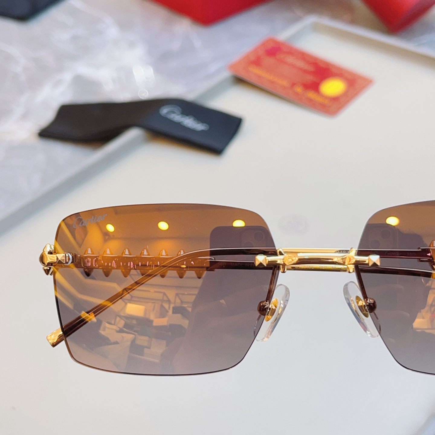 ，【CARTIE*】卡地*亚新款太阳镜🕶️，高版本✨CT0545S，size: 58口17-140