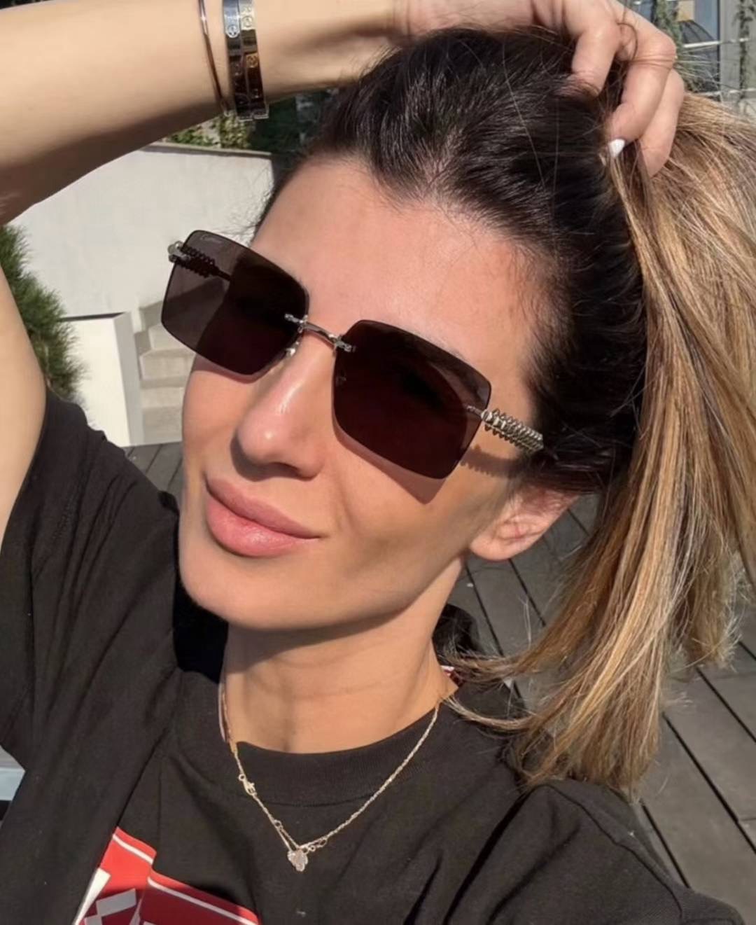 ，【CARTIE*】卡地*亚新款太阳镜🕶️，高版本✨CT0545S，size 58口17-140