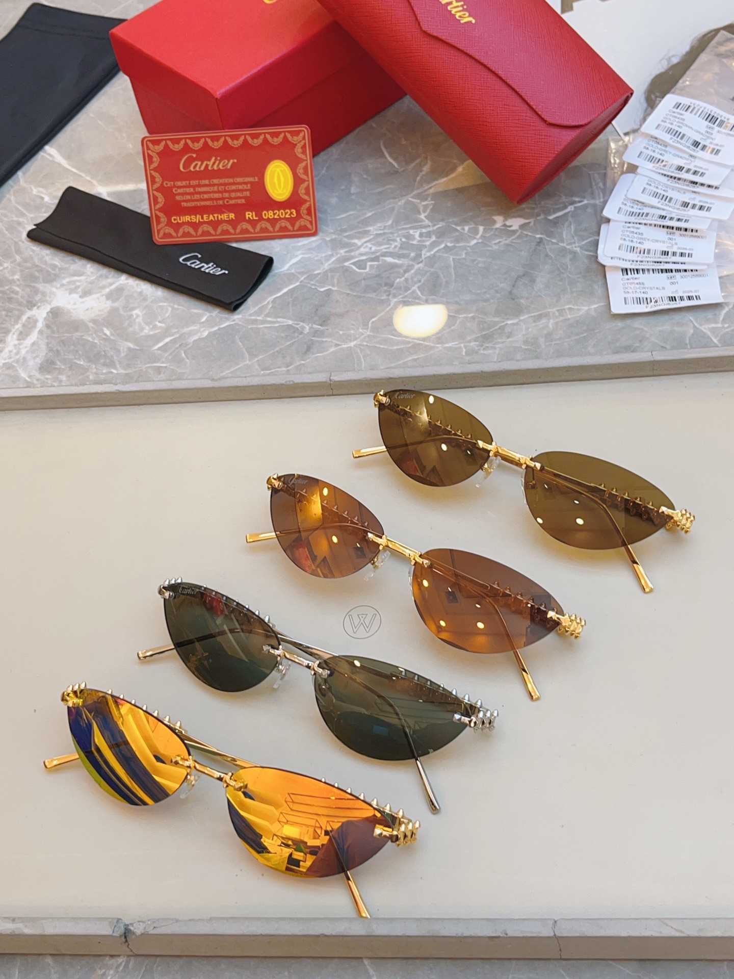 ，【CARTIE*】卡地*亚新款太阳镜🕶️，高版本✨CT0543S，size: 58口16-140