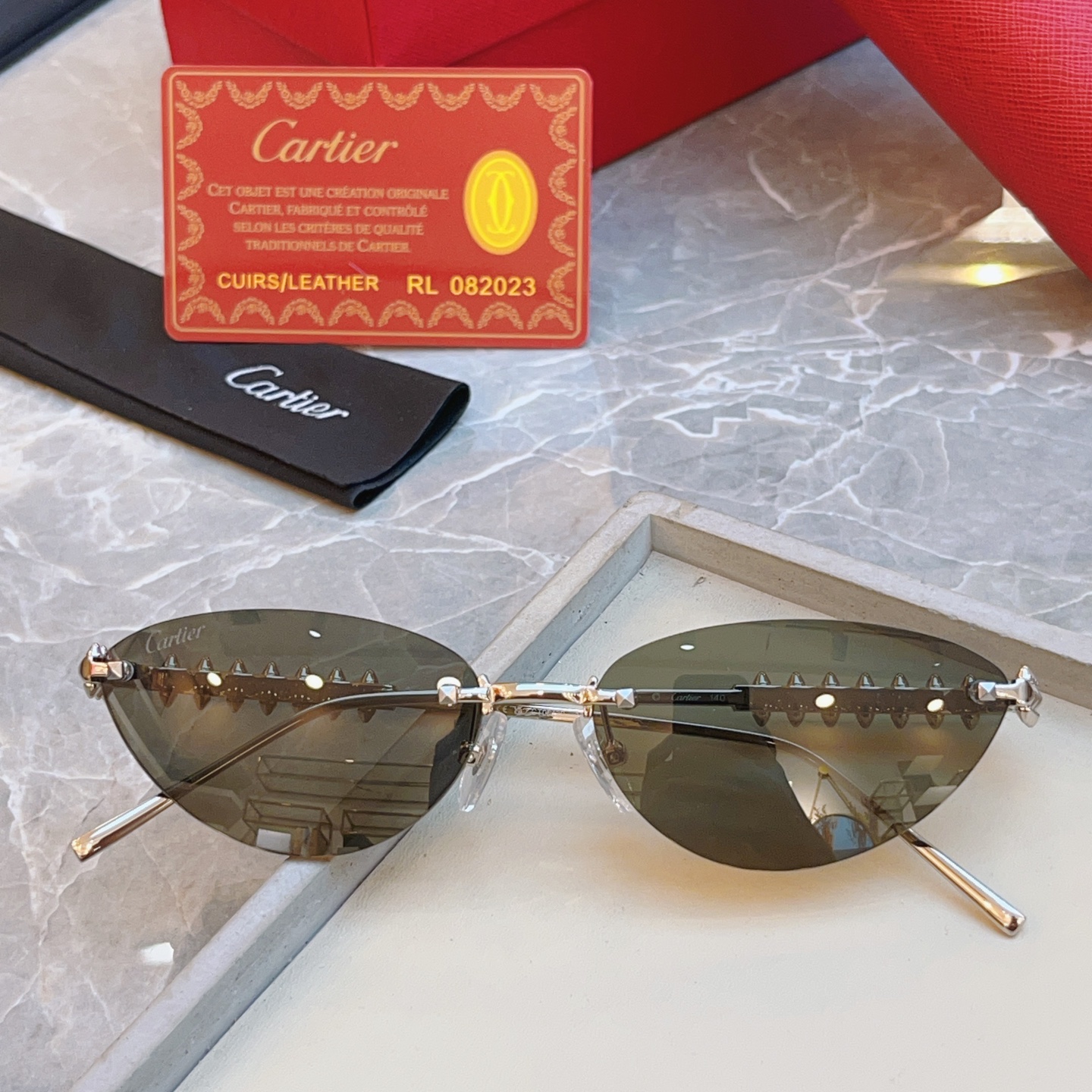 ，【CARTIE*】卡地*亚新款太阳镜🕶️，高版本✨CT0543S，size: 58口16-140