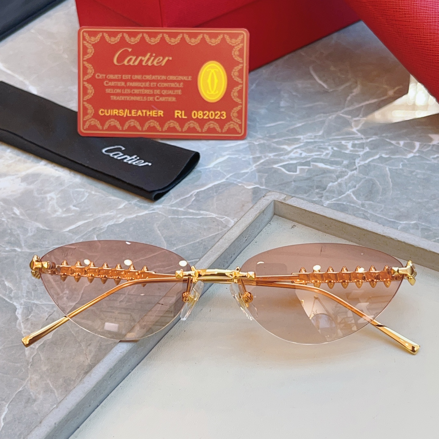 ，【CARTIE*】卡地*亚新款太阳镜🕶️，高版本✨CT0543S，size: 58口16-140