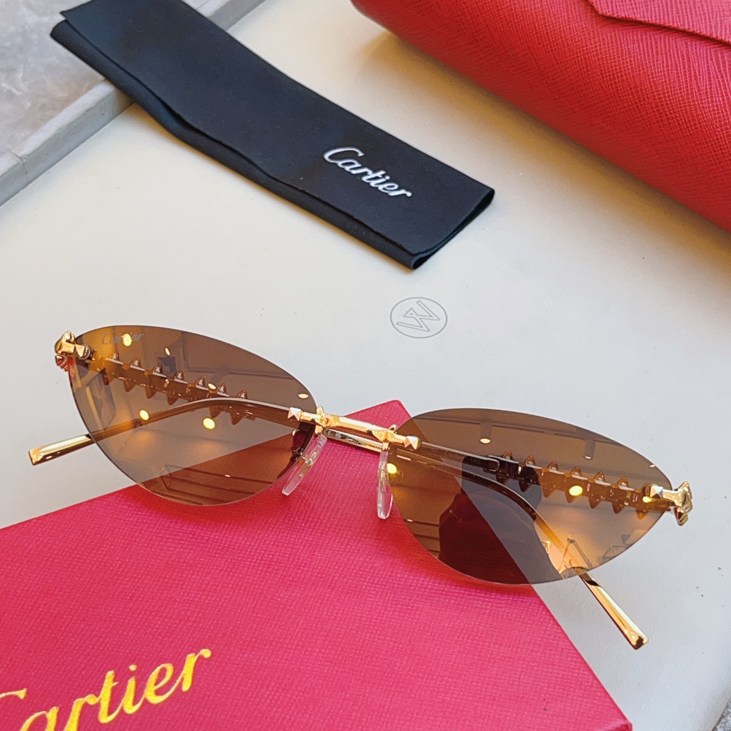 ，【CARTIE*】卡地*亚新款太阳镜🕶️，高版本✨CT0543S，size: 58口16-140