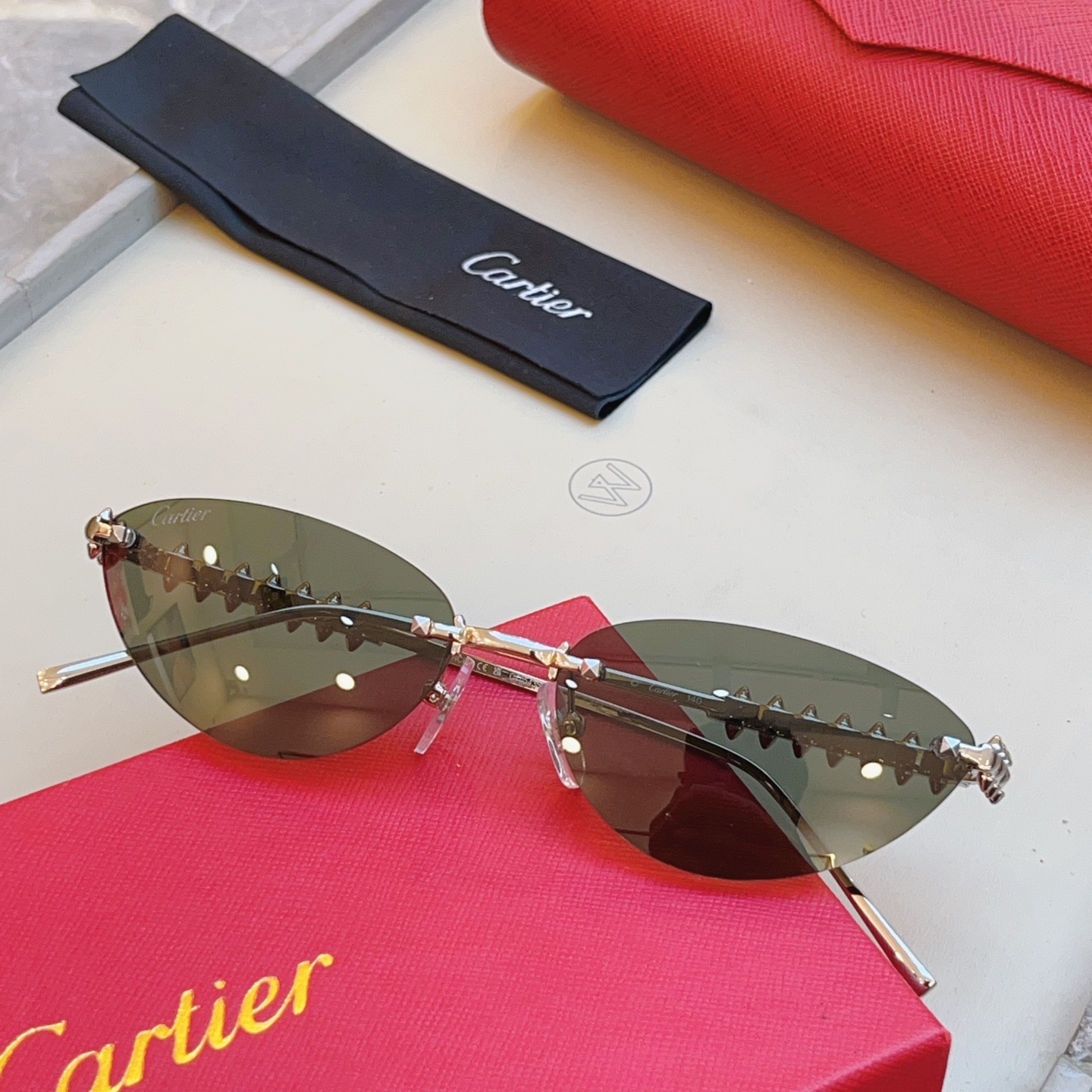 ，【CARTIE*】卡地*亚新款太阳镜🕶️，高版本✨CT0543S，size: 58口16-140