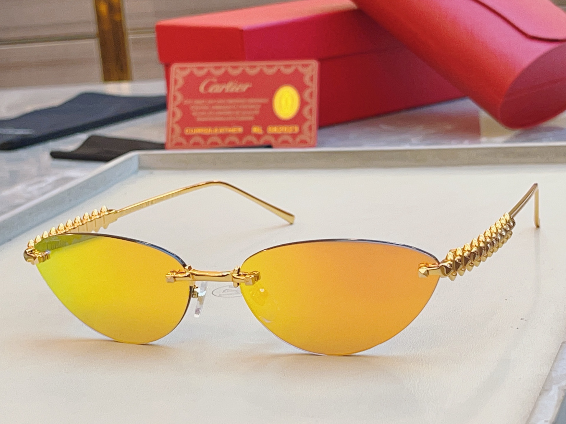 ，【CARTIE*】卡地*亚新款太阳镜🕶️，高版本✨CT0543S，size: 58口16-140