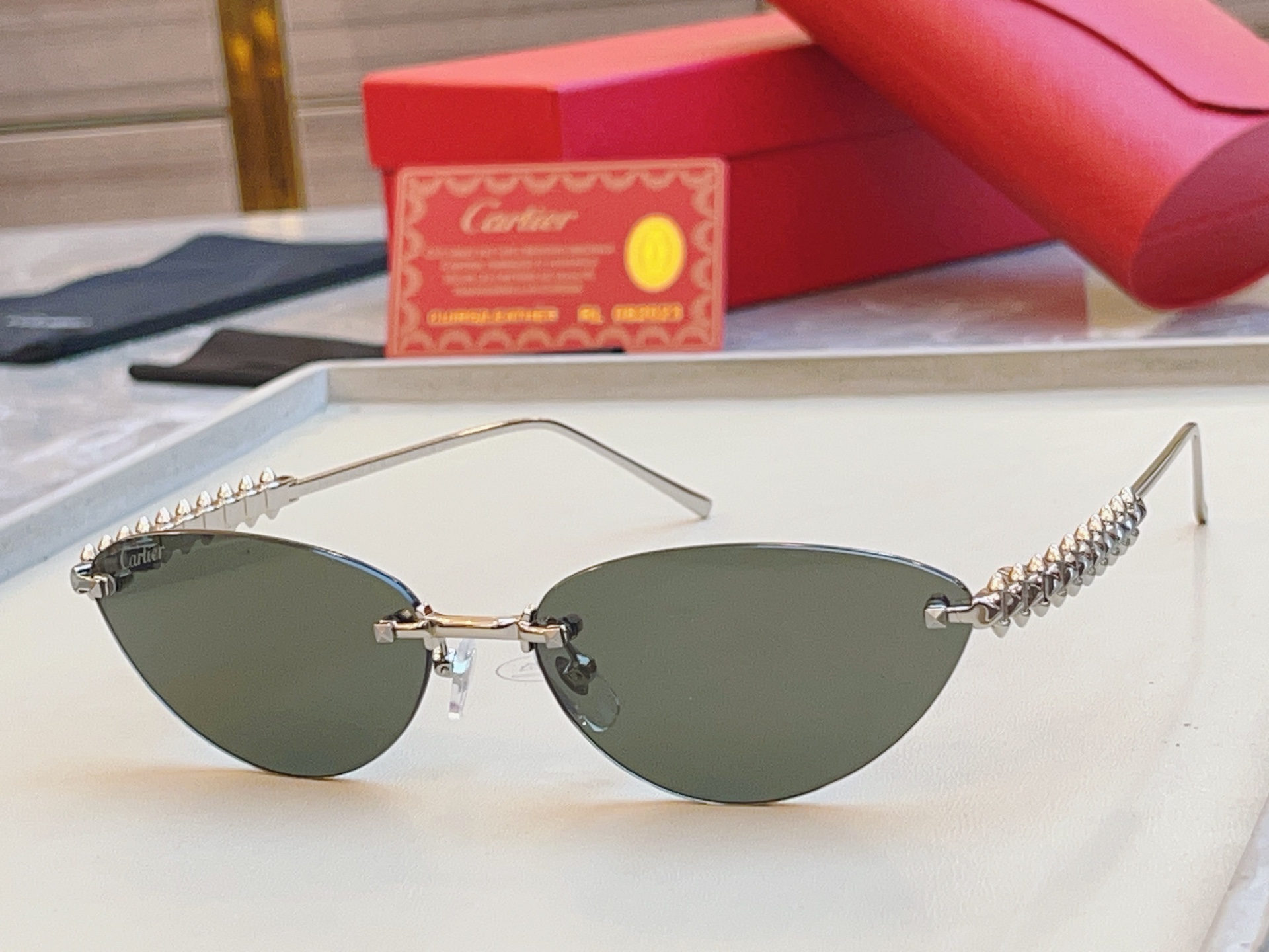 ，【CARTIE*】卡地*亚新款太阳镜🕶️，高版本✨CT0543S，size: 58口16-140