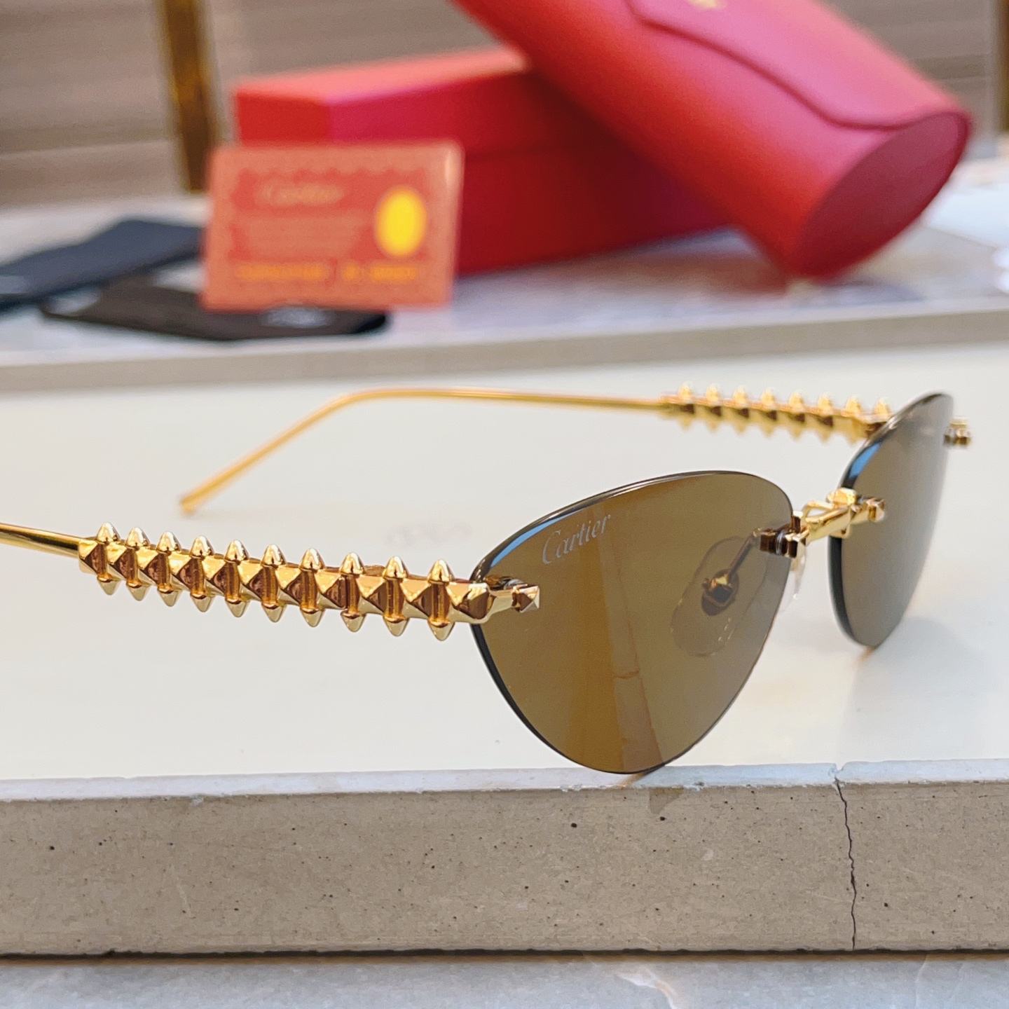 ，【CARTIE*】卡地*亚新款太阳镜🕶️，高版本✨CT0543S，size: 58口16-140