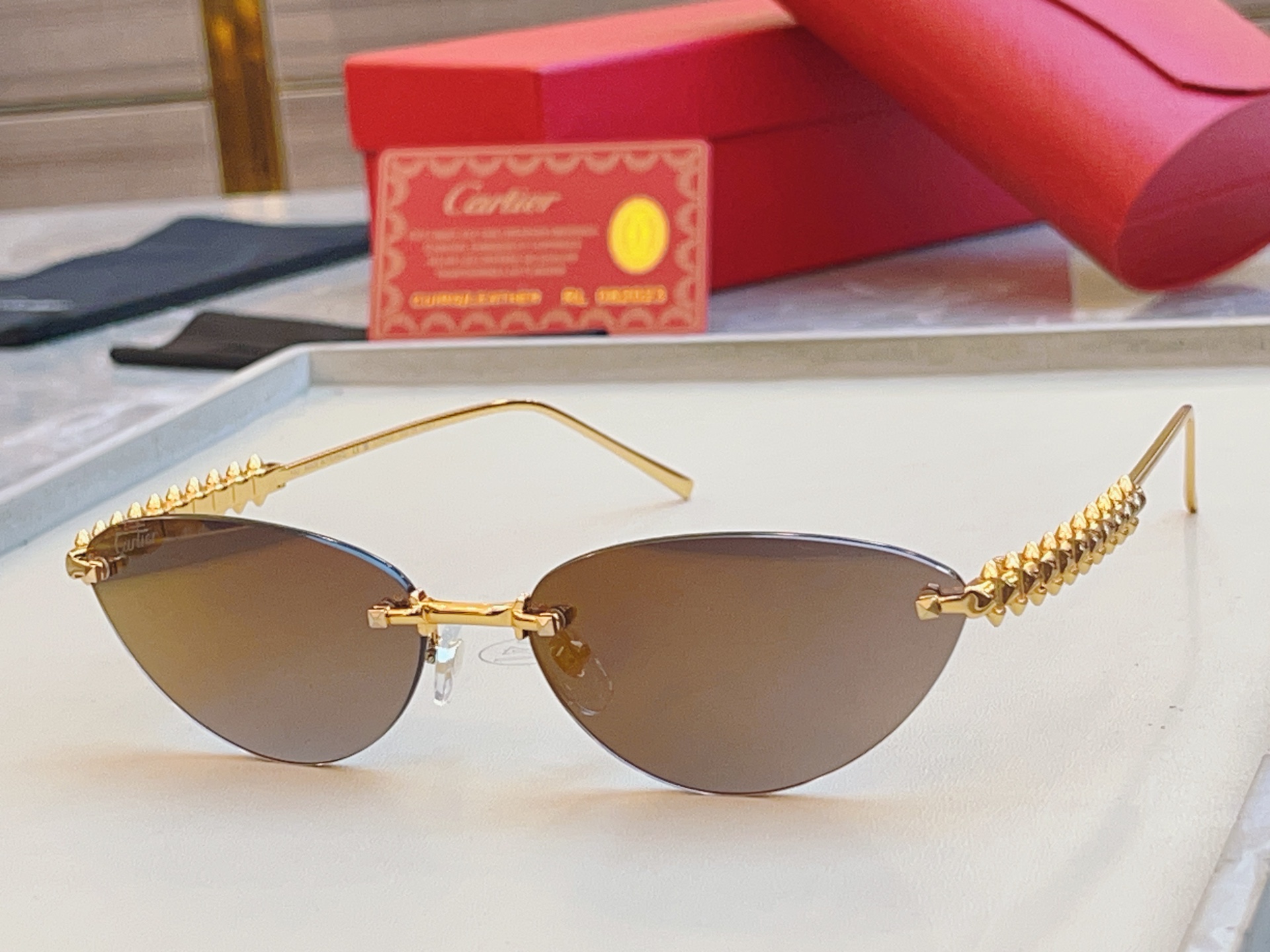 ，【CARTIE*】卡地*亚新款太阳镜🕶️，高版本✨CT0543S，size: 58口16-140