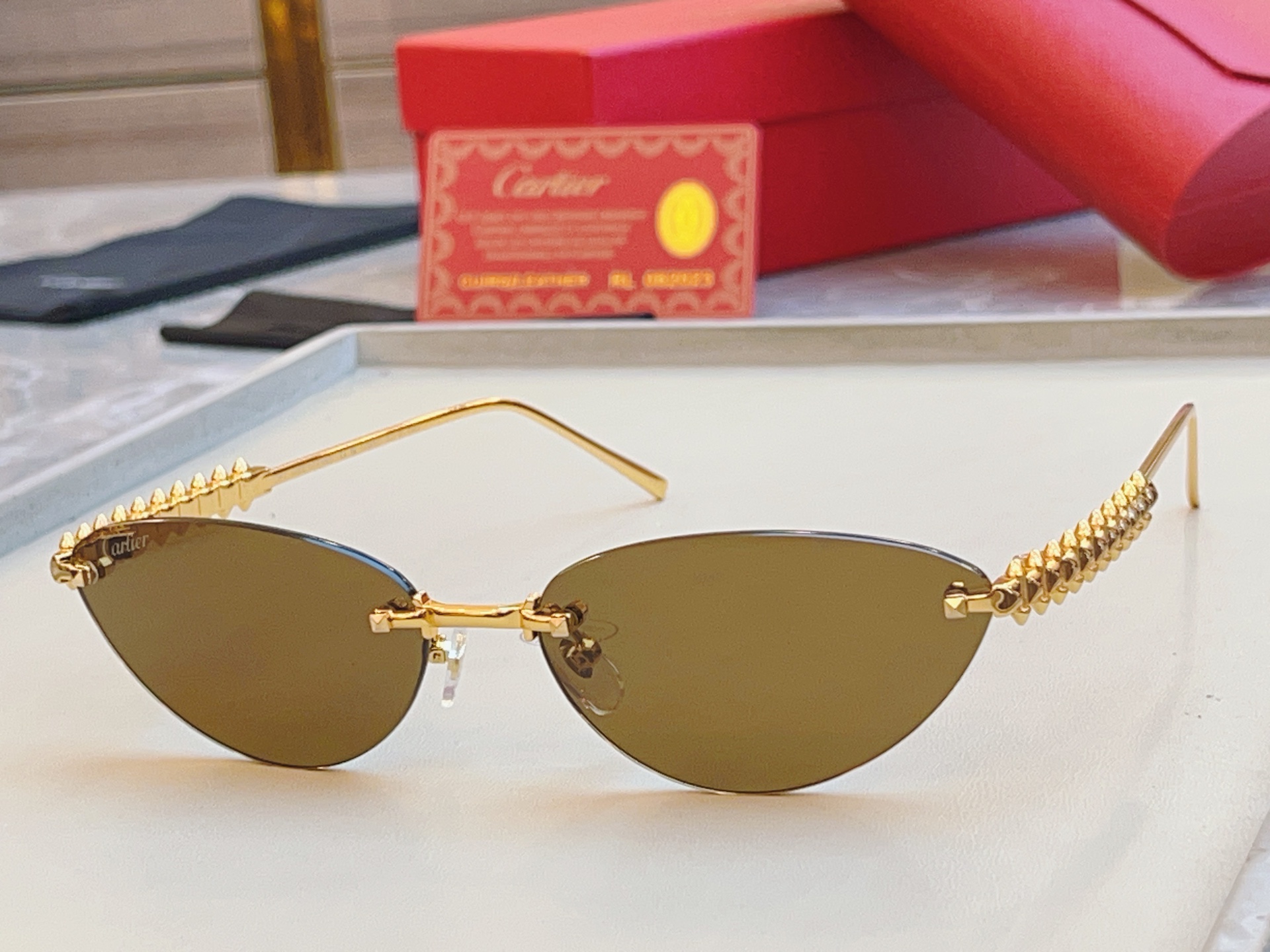 ，【CARTIE*】卡地*亚新款太阳镜🕶️，高版本✨CT0543S，size: 58口16-140