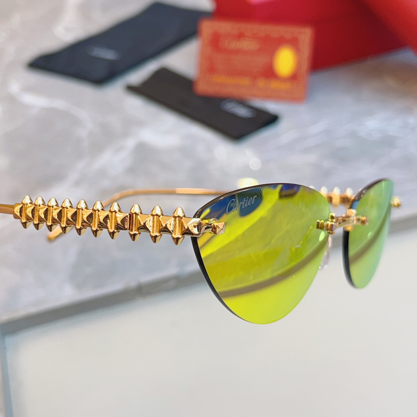 ，【CARTIE*】卡地*亚新款太阳镜🕶️，高版本✨CT0543S，size: 58口16-140