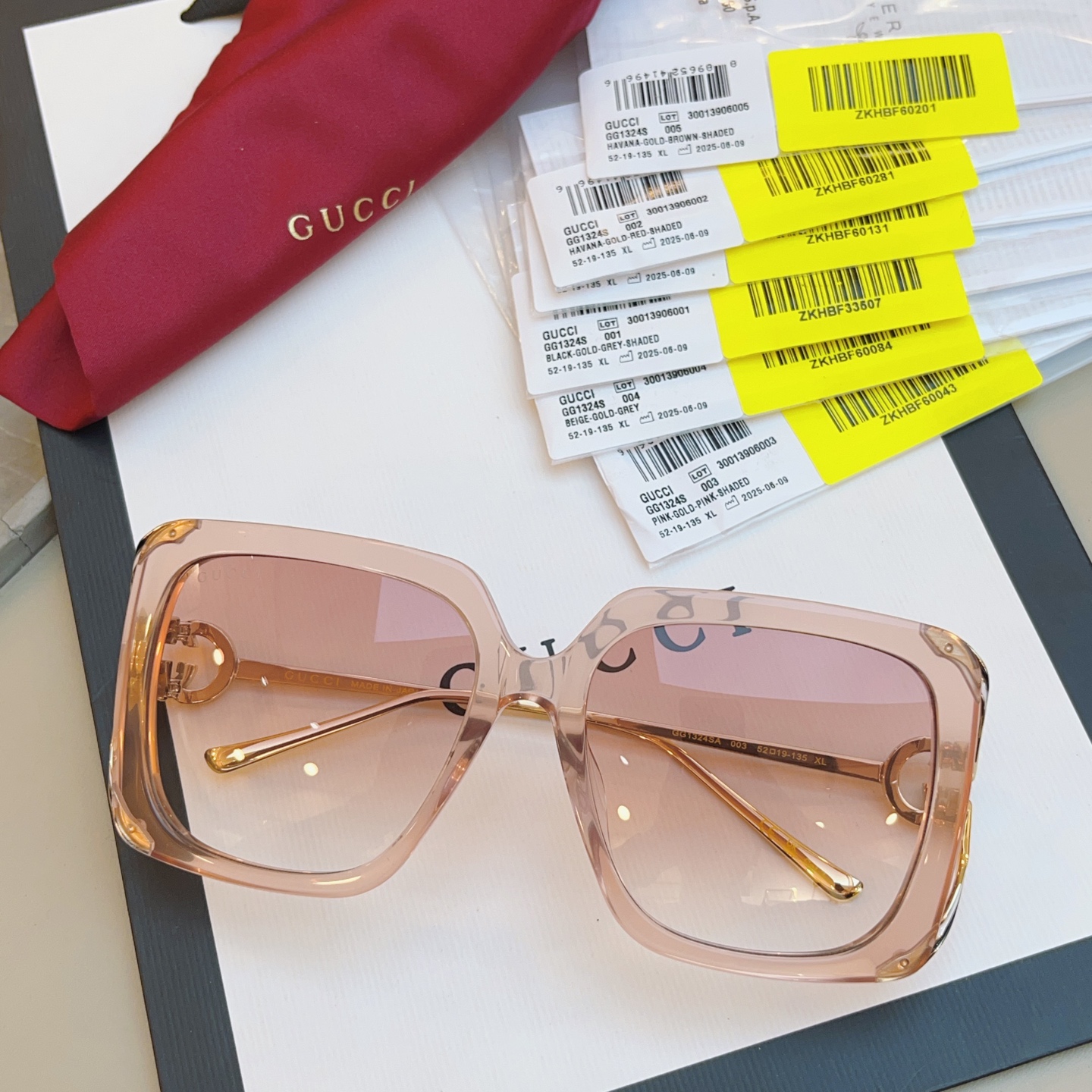 ，【GUCC*】古*驰新款太阳镜🕶️，高版本✨GG1324SA，SIZE:52口19-135 XL