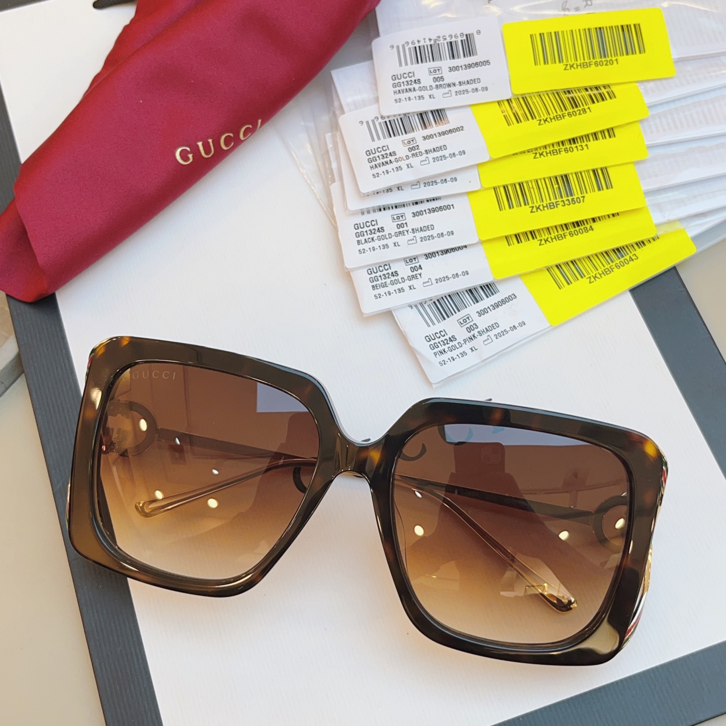 ，【GUCC*】古*驰新款太阳镜🕶️，高版本✨GG1324SA，SIZE:52口19-135 XL