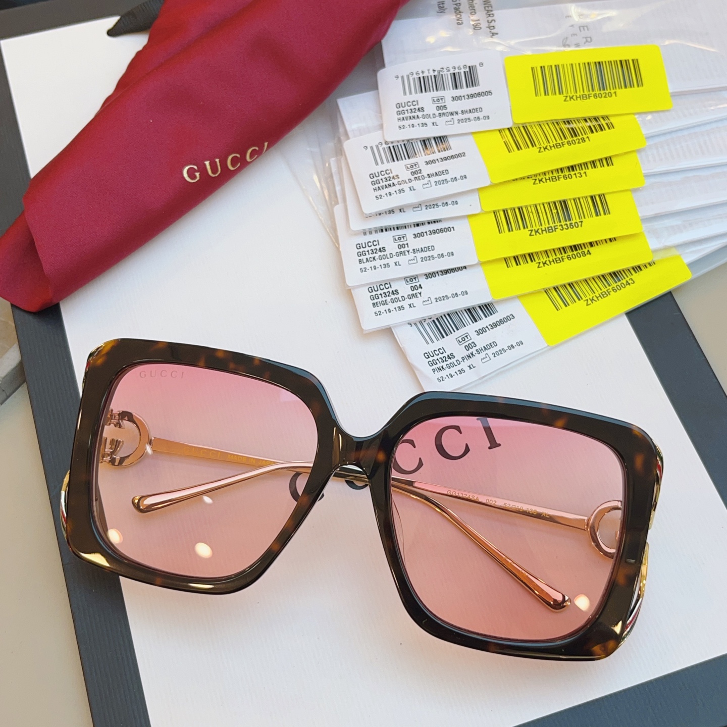 ，【GUCC*】古*驰新款太阳镜🕶️，高版本✨GG1324SA，SIZE:52口19-135 XL