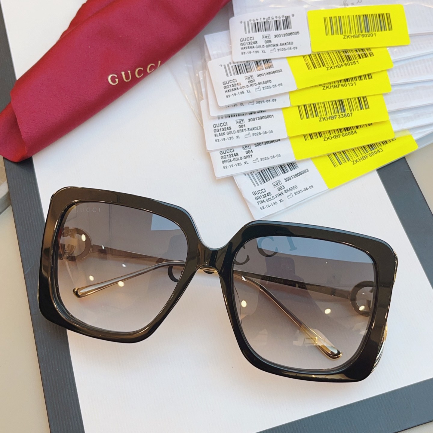 ，【GUCC*】古*驰新款太阳镜🕶️，高版本✨GG1324SA，SIZE:52口19-135 XL