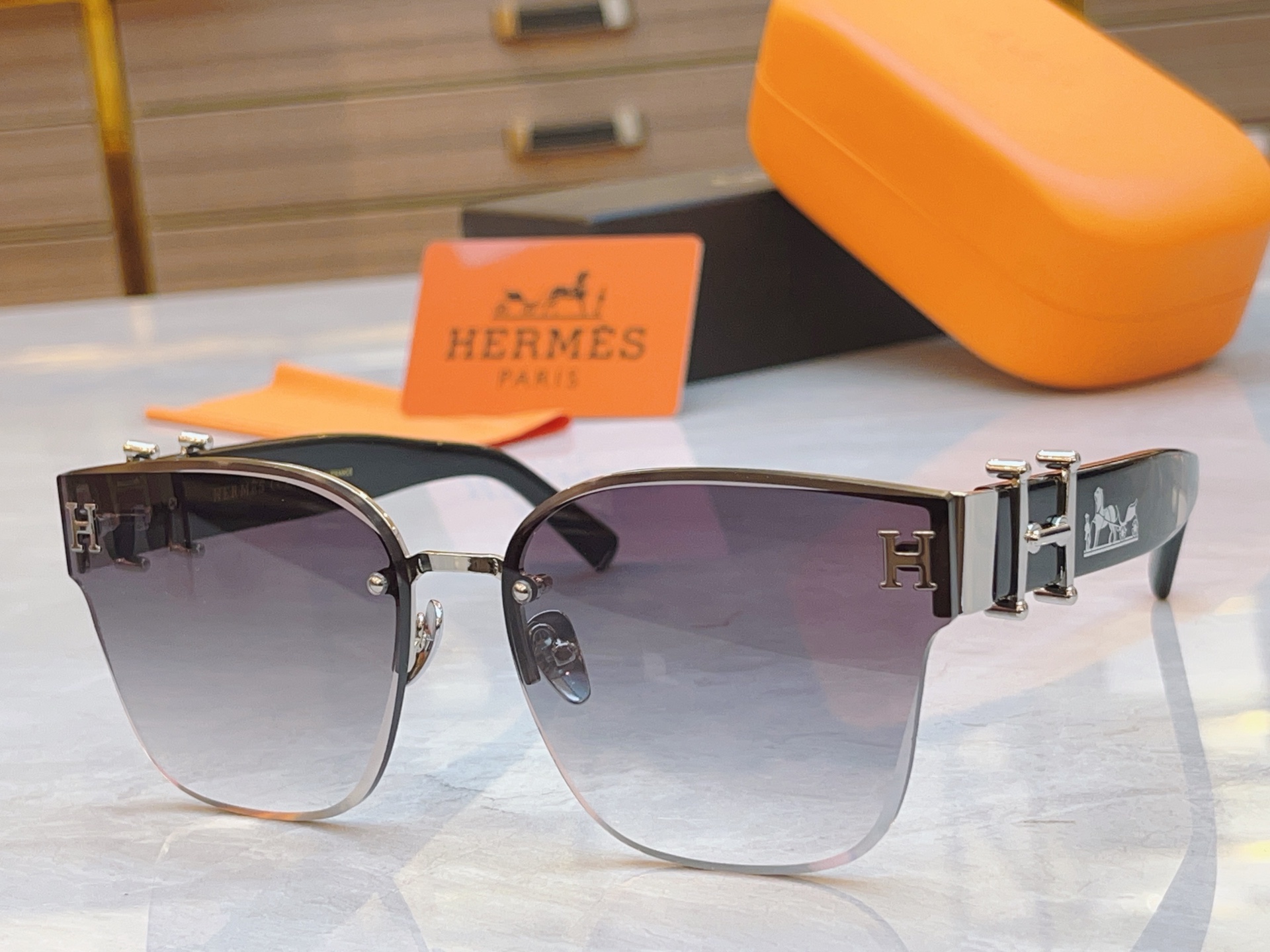 ，【HERME*】爱马*仕新款太阳镜🕶️，MODEL：9702，SIZE：64口16-142