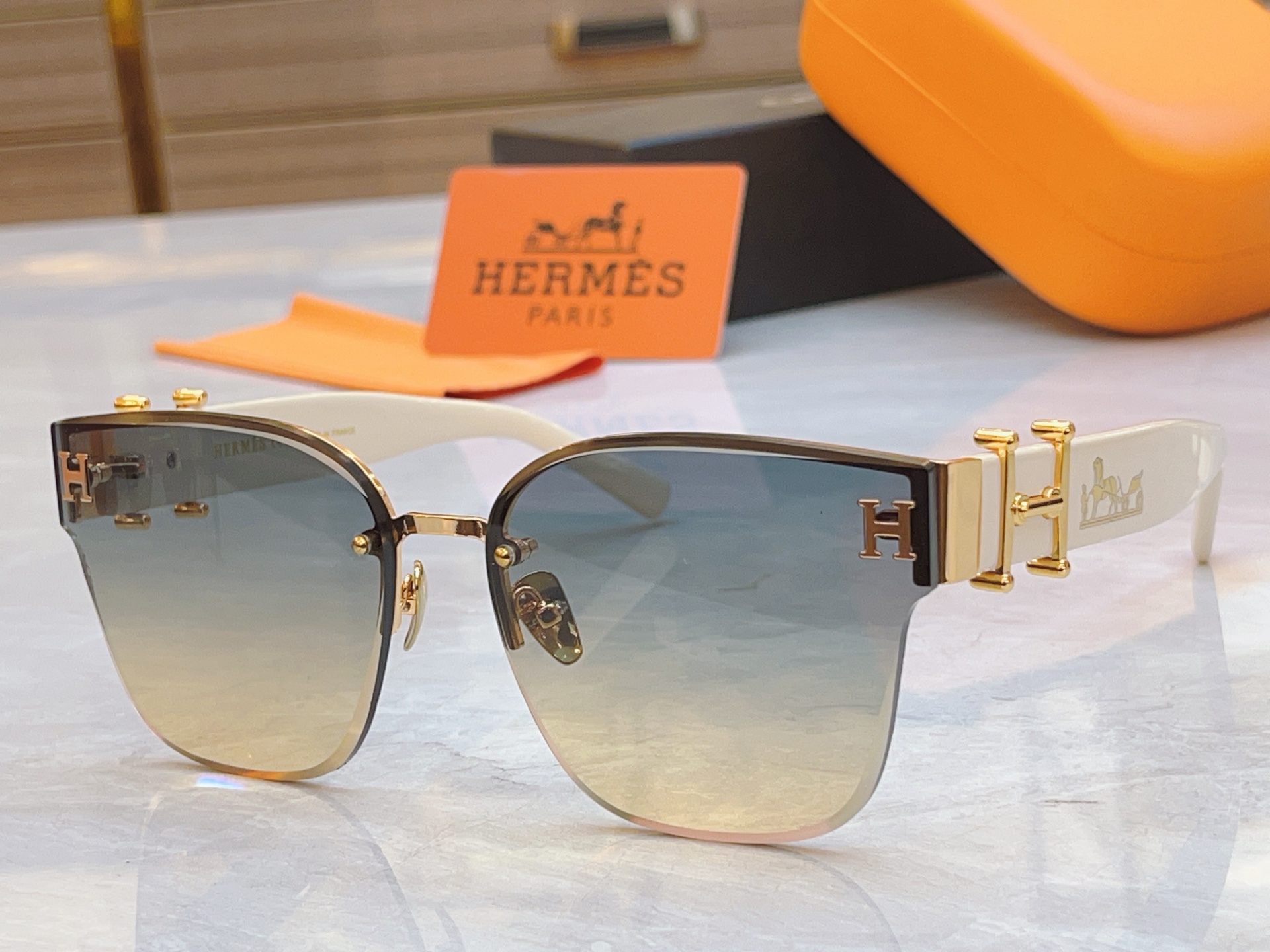 ，【HERME*】爱马*仕新款太阳镜🕶️，MODEL：9702，SIZE：64口16-142