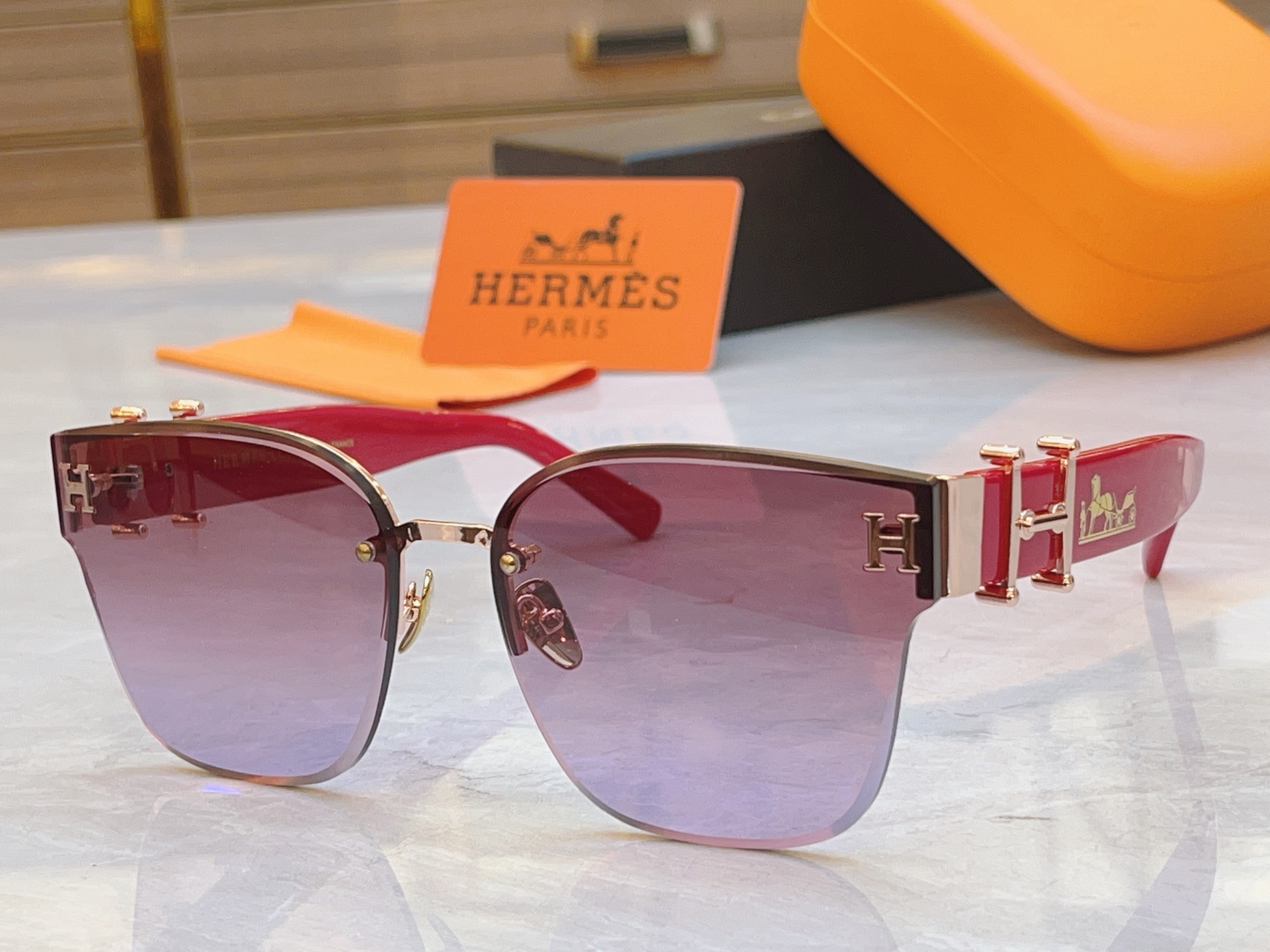 ，【HERME*】爱马*仕新款太阳镜🕶️，MODEL：9702，SIZE：64口16-142