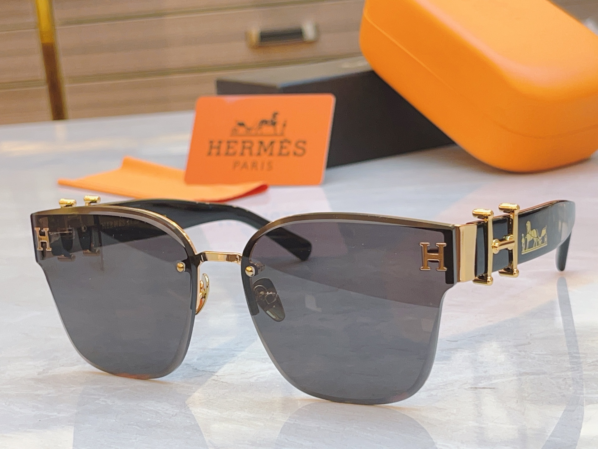 ，【HERME*】爱马*仕新款太阳镜🕶️，MODEL：9702，SIZE：64口16-142