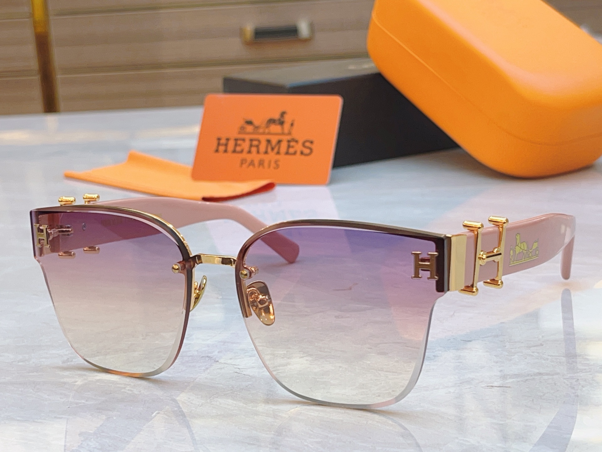 ，【HERME*】爱马*仕新款太阳镜🕶️，MODEL：9702，SIZE：64口16-142