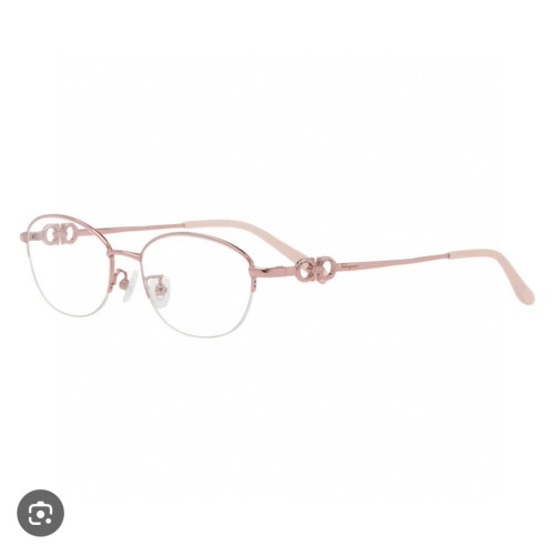 Salvatore Ferragamo SF2576LB Rose Gold Metal Oval Eyeglasses Frames 53-18-140