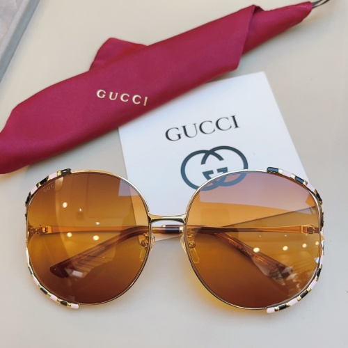 Gucci Women's GG0595 Retro Oversized Sunglasses with Double G Logo 1 Gucci Women's GG0595 Retro Oversized Sunglasses with Double G Logo