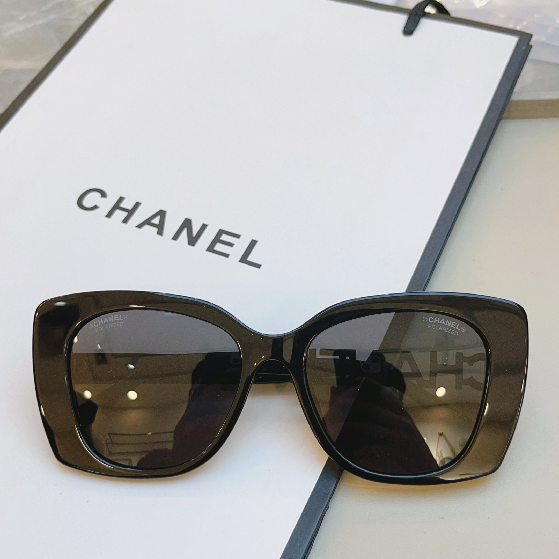 ，翻单到货，火爆黑白色搭配到货！【CHANE*】香奈*儿 CH5422B  时尚太阳眼镜 ‼️香奈儿矩形