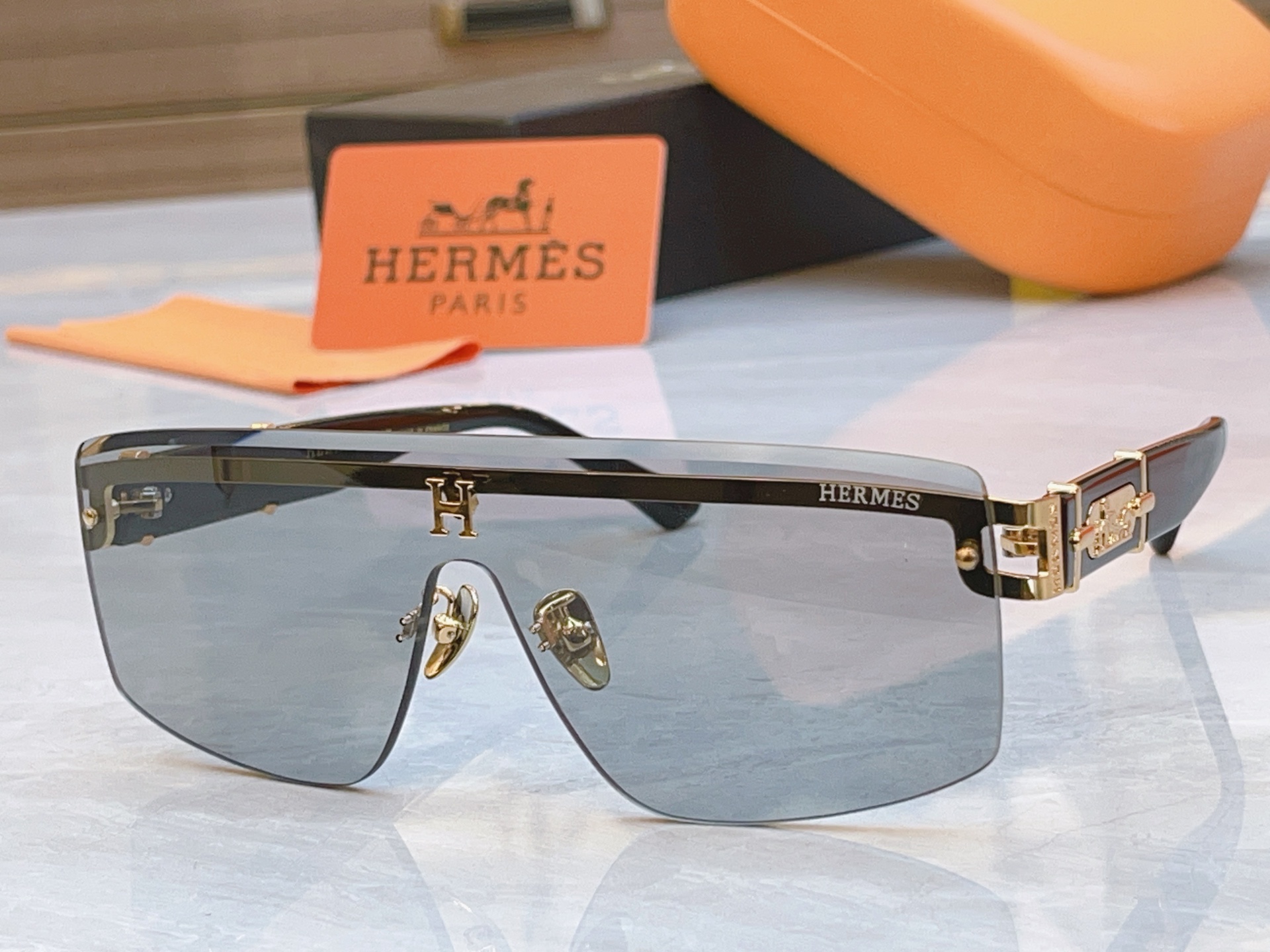 ，【HERME*】爱马*仕新款太阳镜🕶️，MODEL：9704，SIZE：135口0-140