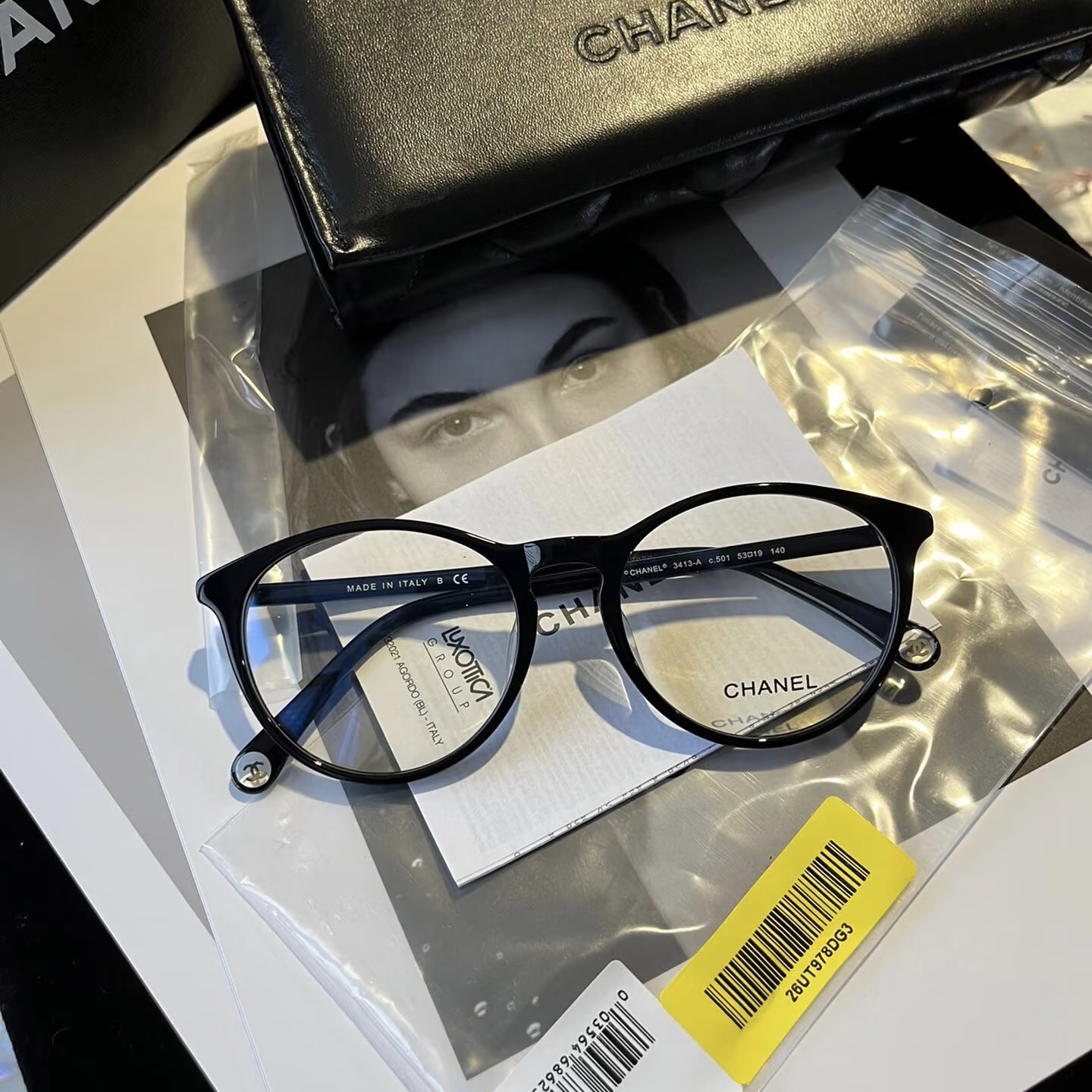 ，【CHANE*】香奈*儿新款光学架，MODELCH3413，男女同款，可配情侣款，SIZE：53口19