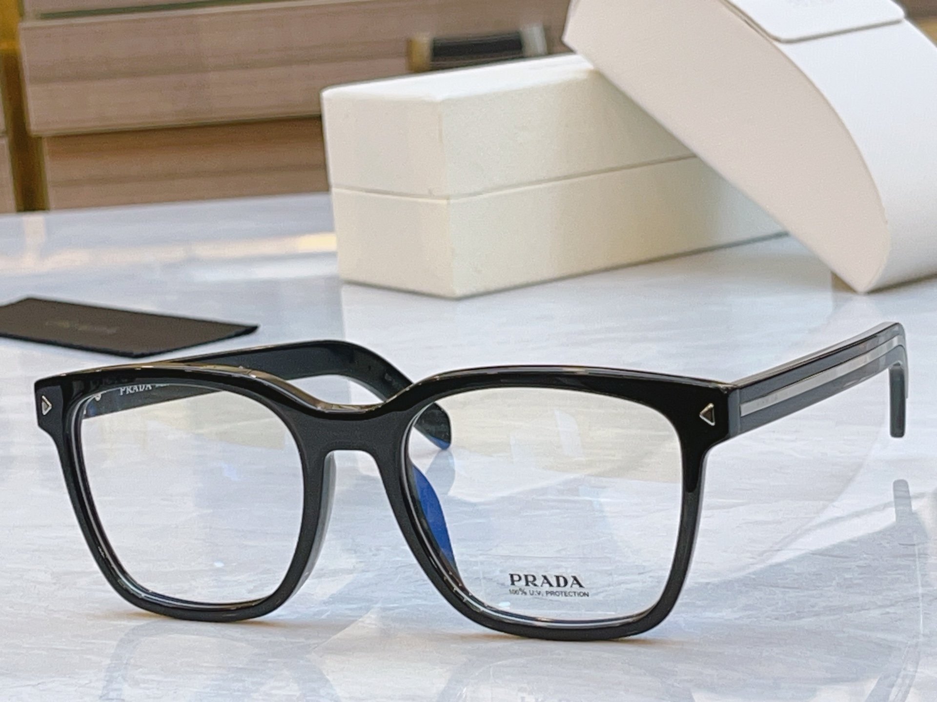 ，【PRAD*】普拉*达新款眼镜架，MODEL：VPR B11v，SIZE：54口21-150