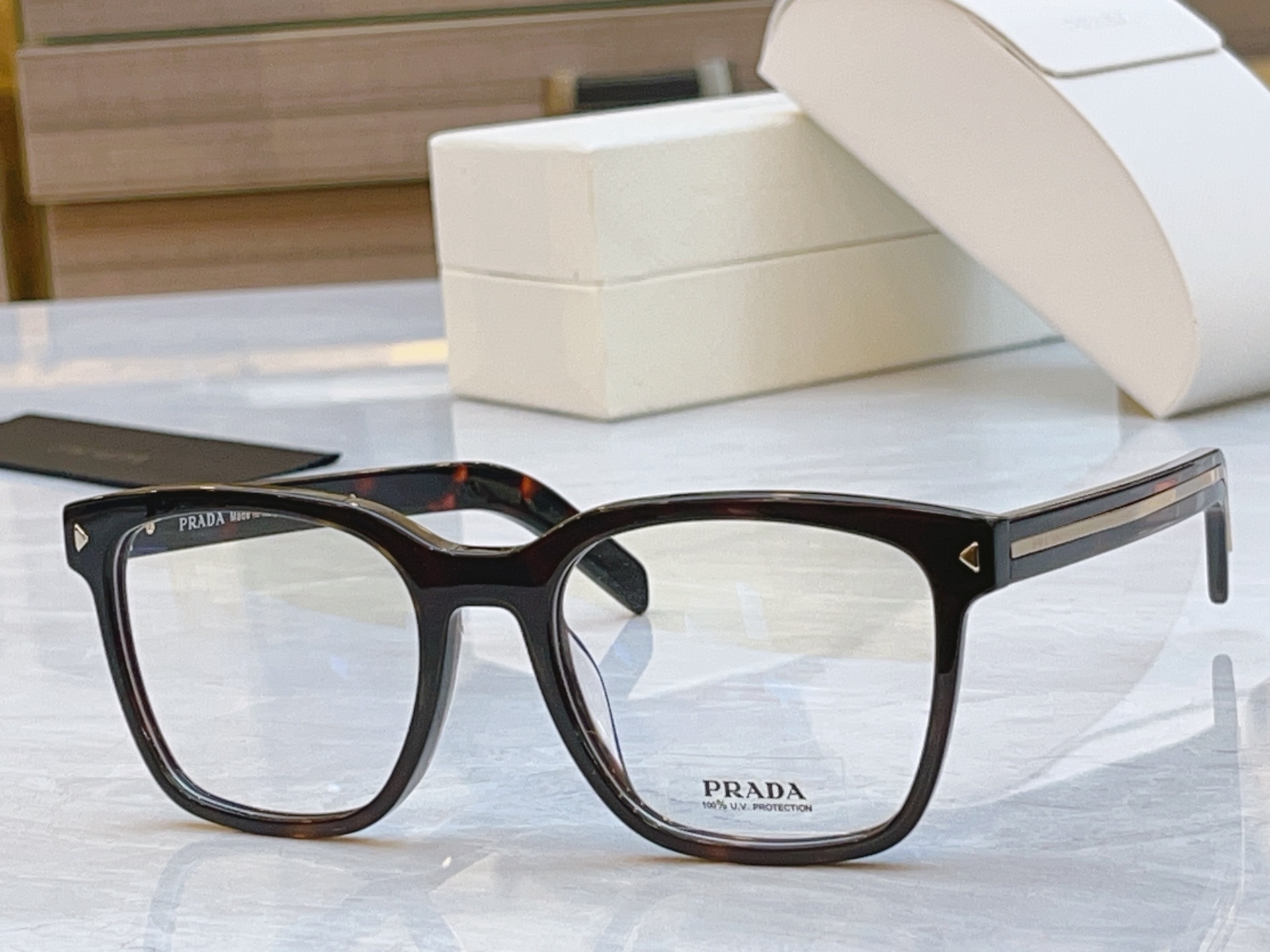 ，【PRAD*】普拉*达新款眼镜架，MODEL：VPR B11v，SIZE：54口21-150