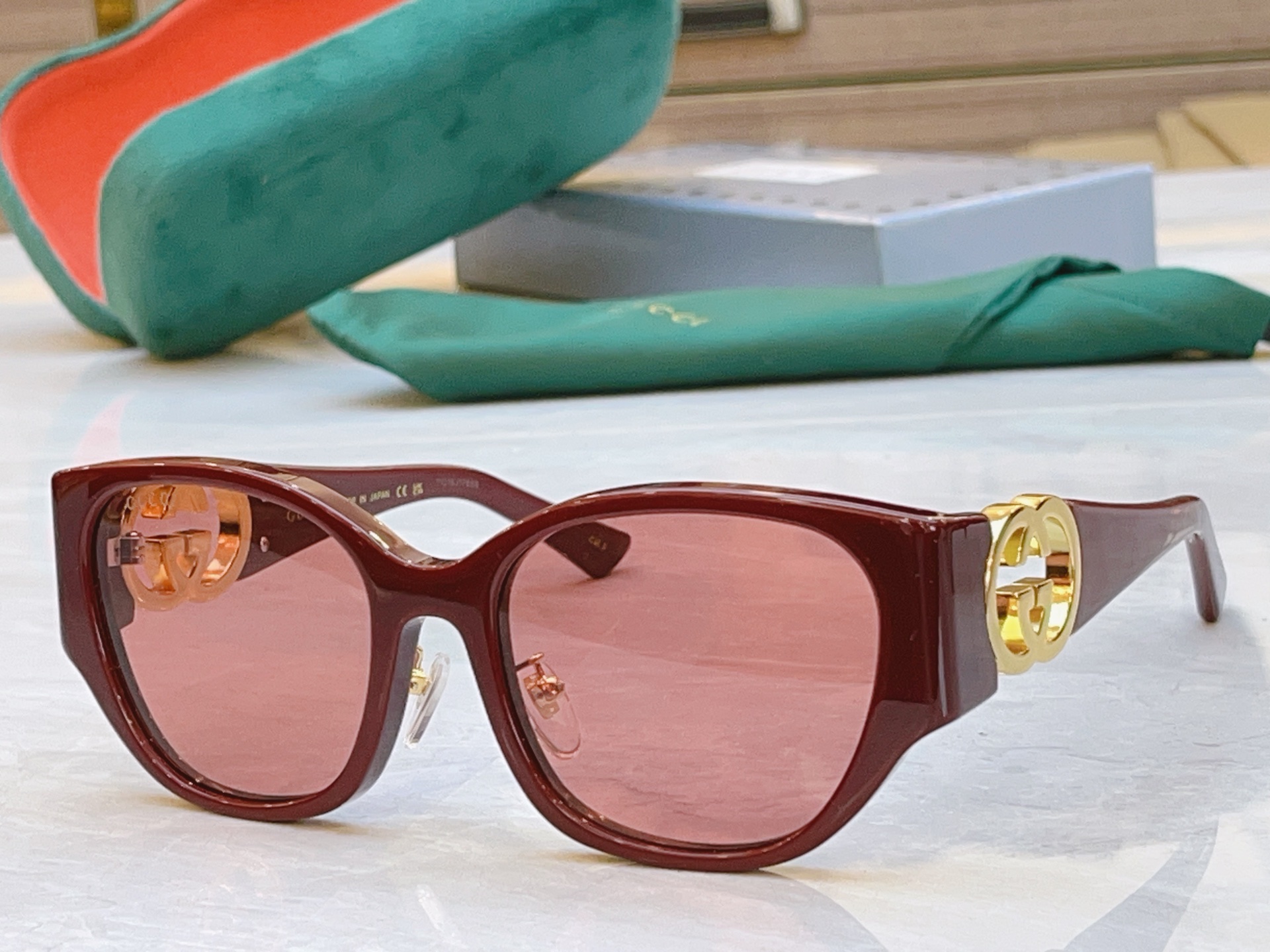 ，【GUCC*】古*驰新款太阳镜，GG1912SA，SIZE:55口19-140