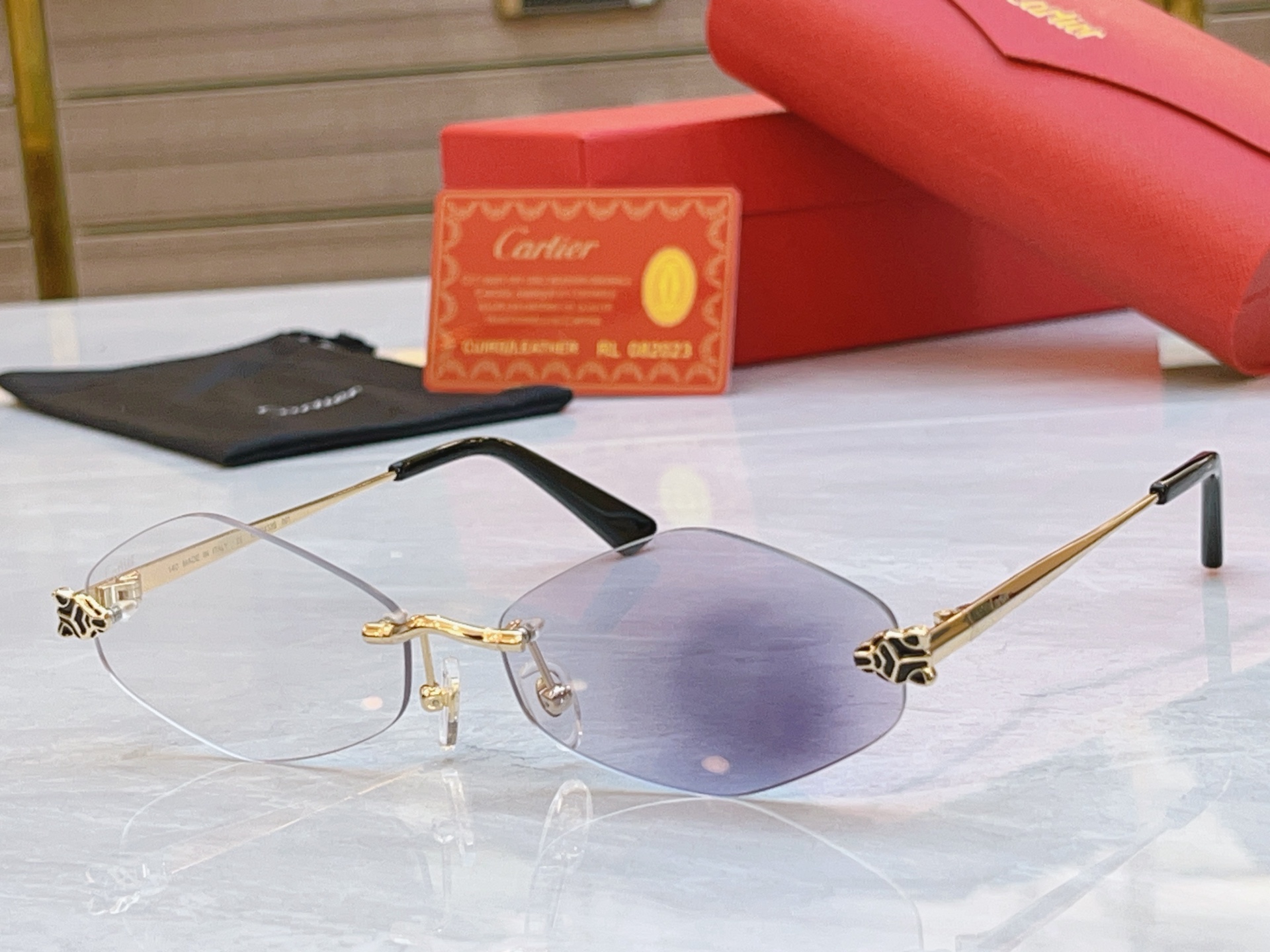 变色，【CARTIE*】卡地*亚新款太阳镜，CT0433S，size: 52口20-140