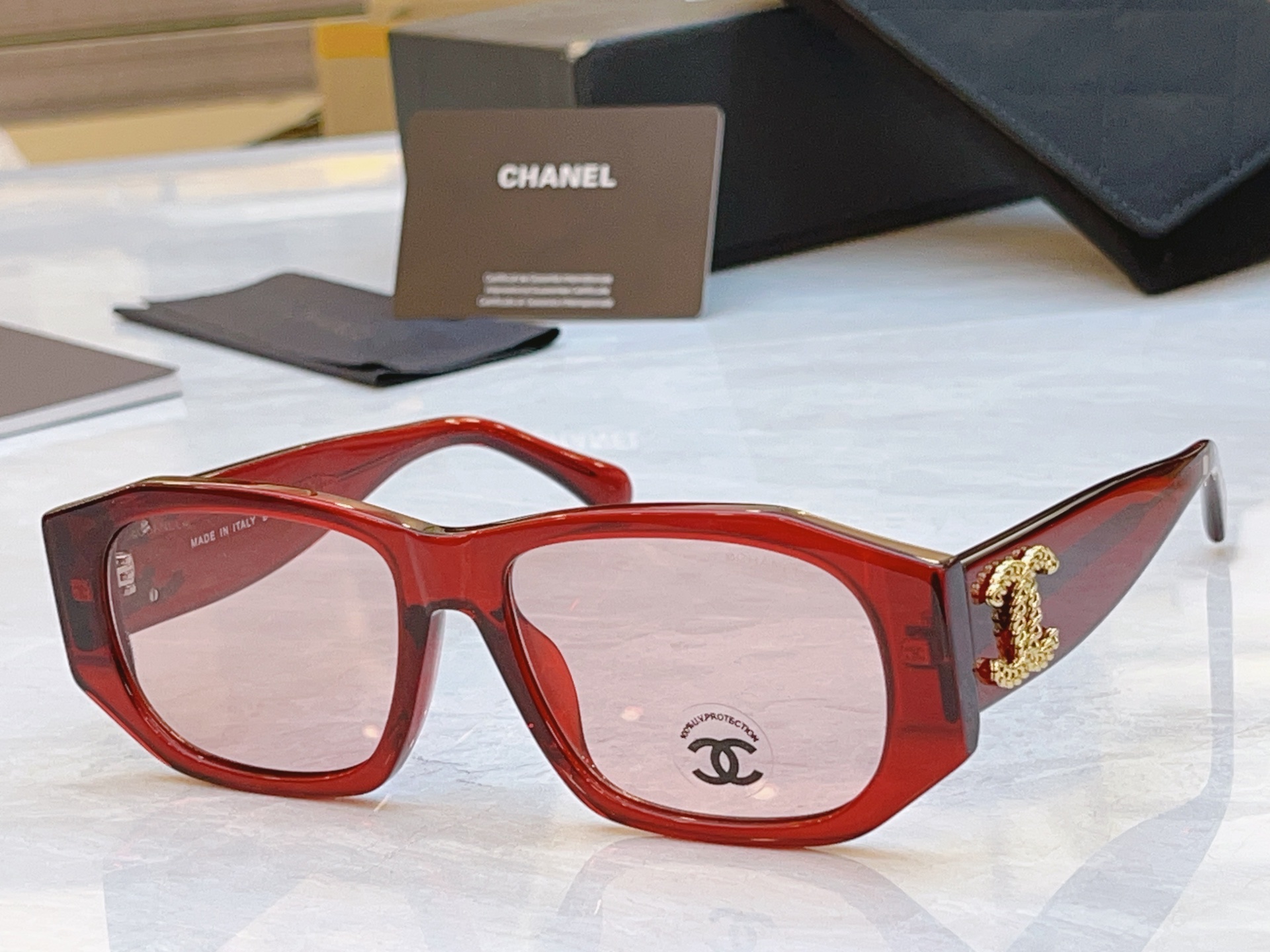 ，【CHANE*】香奈儿新款太阳镜🕶️🕶️，MODEL：CH5554，SIZE：55口18-145