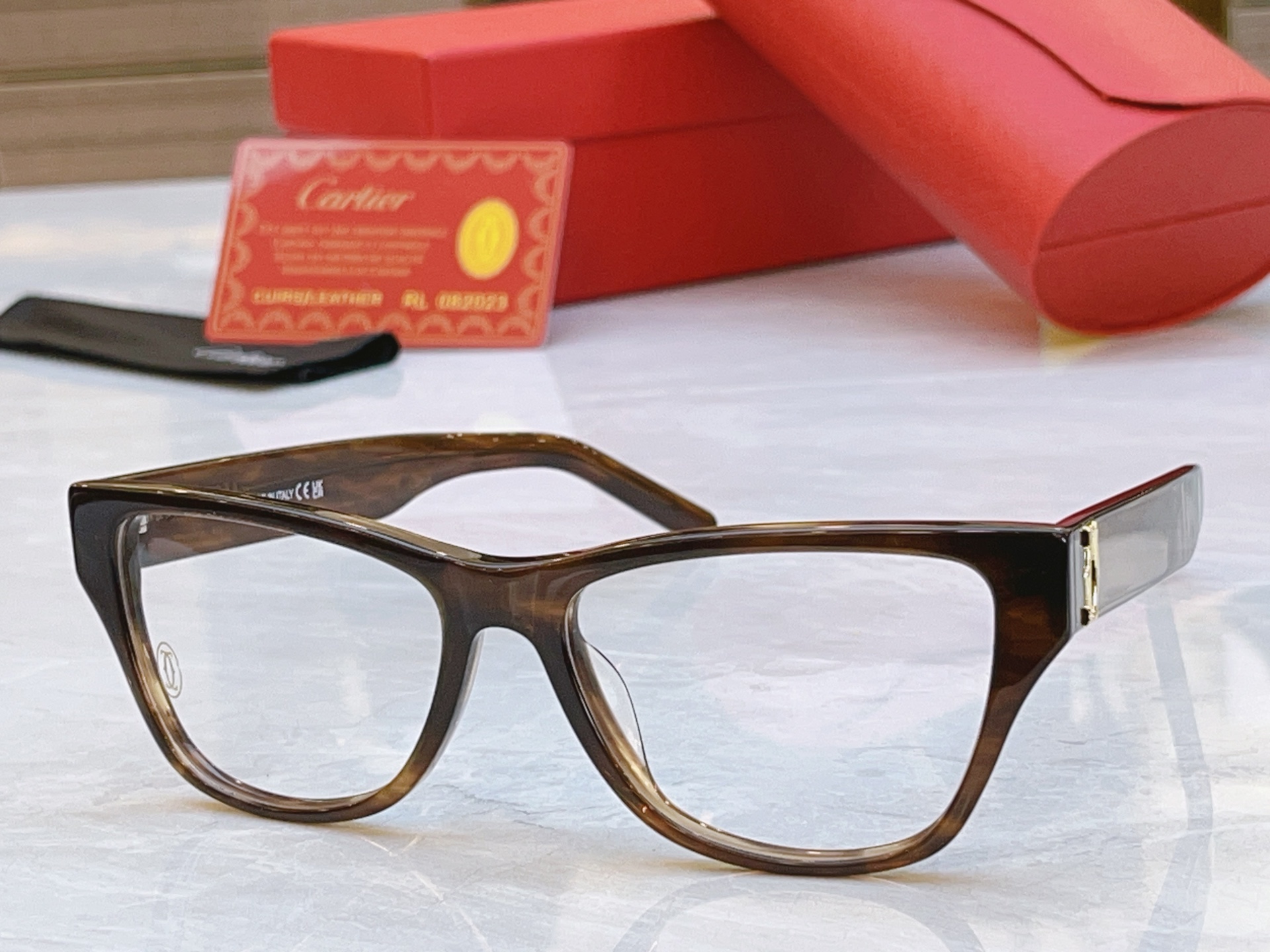 ，【CARTIE*】卡地*亚新款眼镜架，Mod:CT0318O，Size:55口19-145