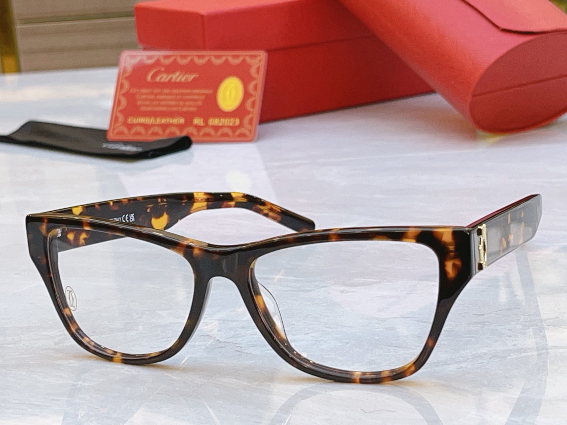 ，【CARTIE*】卡地*亚新款眼镜架，Mod:CT0318O，Size:55口19-145