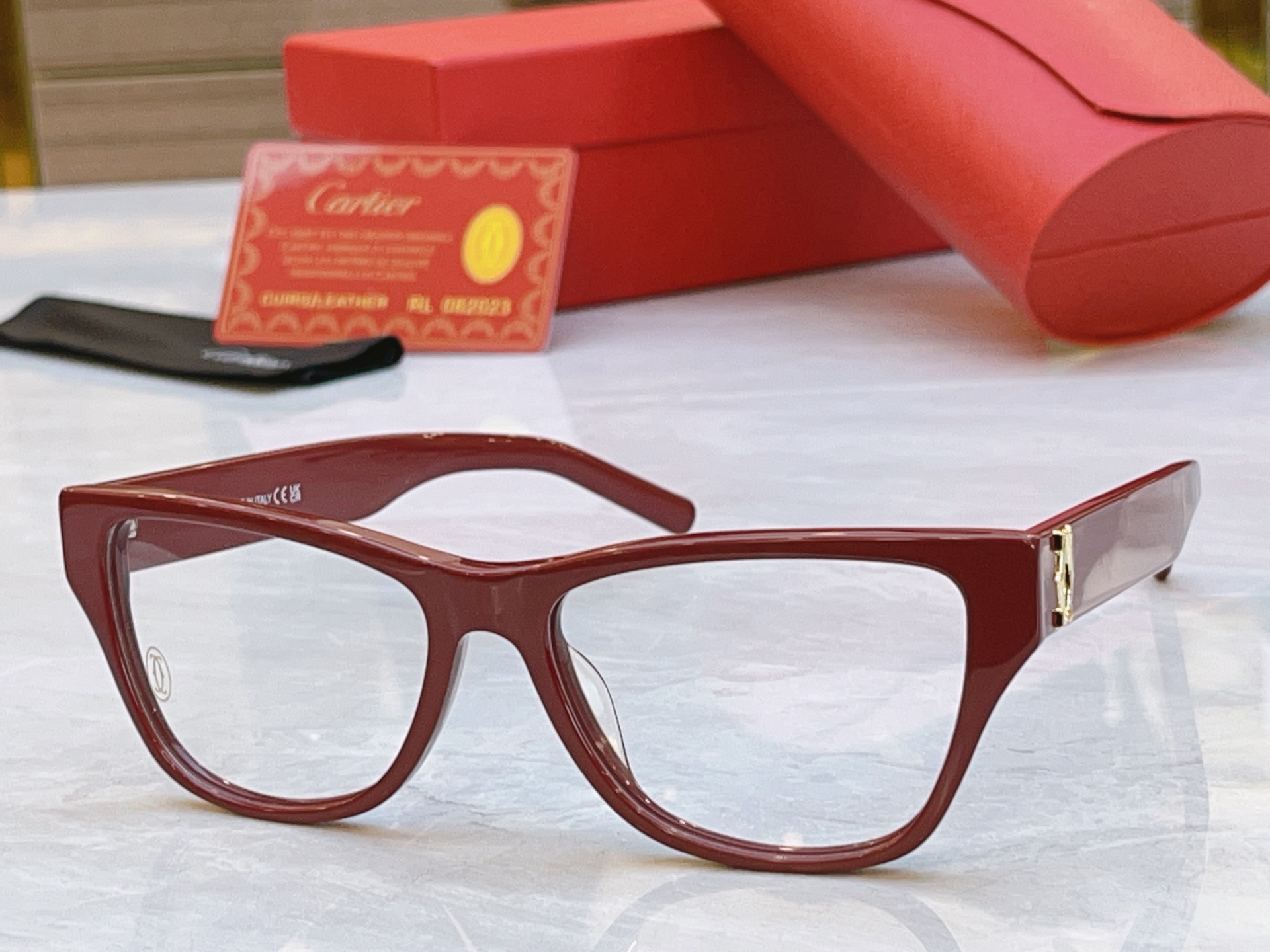 ，【CARTIE*】卡地*亚新款眼镜架，Mod:CT0318O，Size:55口19-145