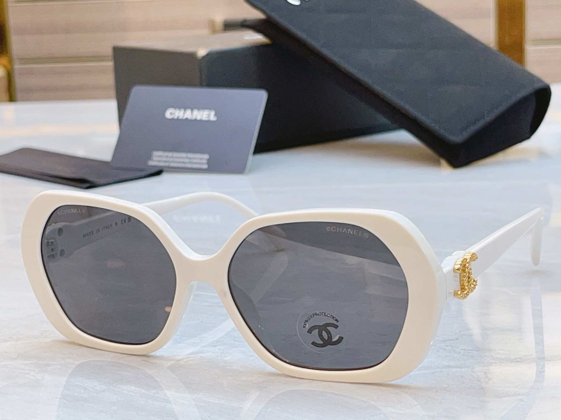 ，【CHANE*】香奈儿新款太阳镜🕶️，MODEL：CH3496，SIZE：55口18-145