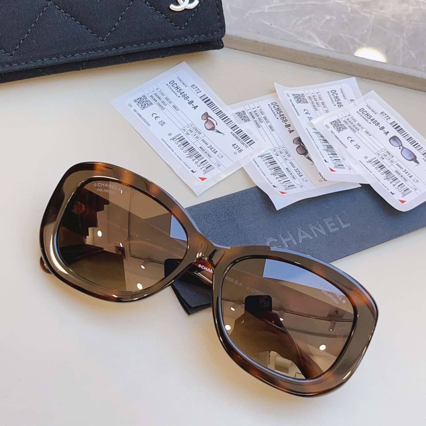 ，【CHAN*】香奈*儿新款太阳镜，高版本✨✨MODEL：CH5468-B-A，SIZE：56口18-1