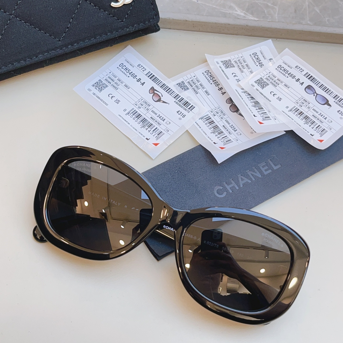 ，【CHAN*】香奈*儿新款太阳镜，高版本✨✨MODEL：CH5468-B-A，SIZE：56口18-1