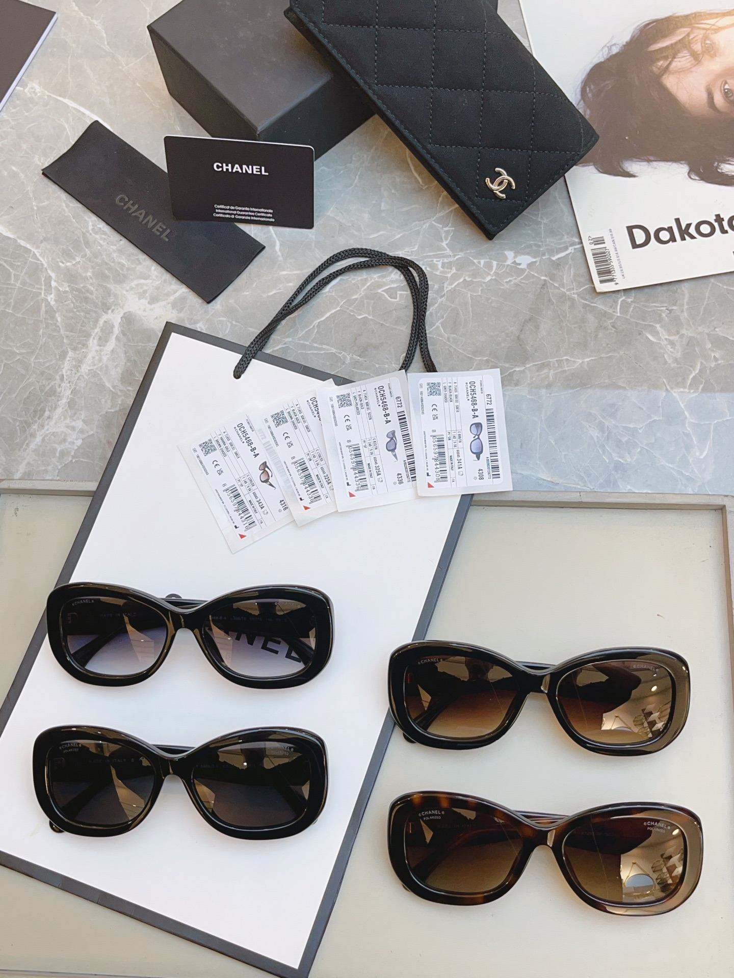 ，【CHAN*】香奈*儿新款太阳镜，高版本✨✨MODEL：CH5468-B-A，SIZE：56口18-1