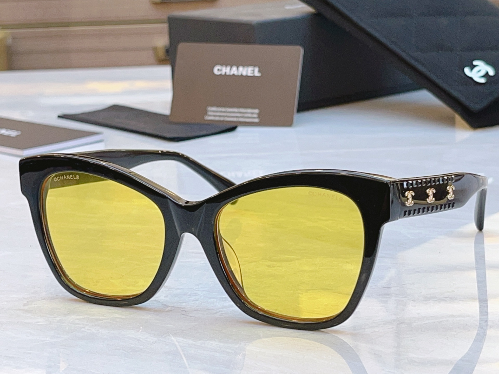 ，【CHANE*】香奈*儿新款太阳镜，MODEL：CH9162B， SIZE：53口20-145