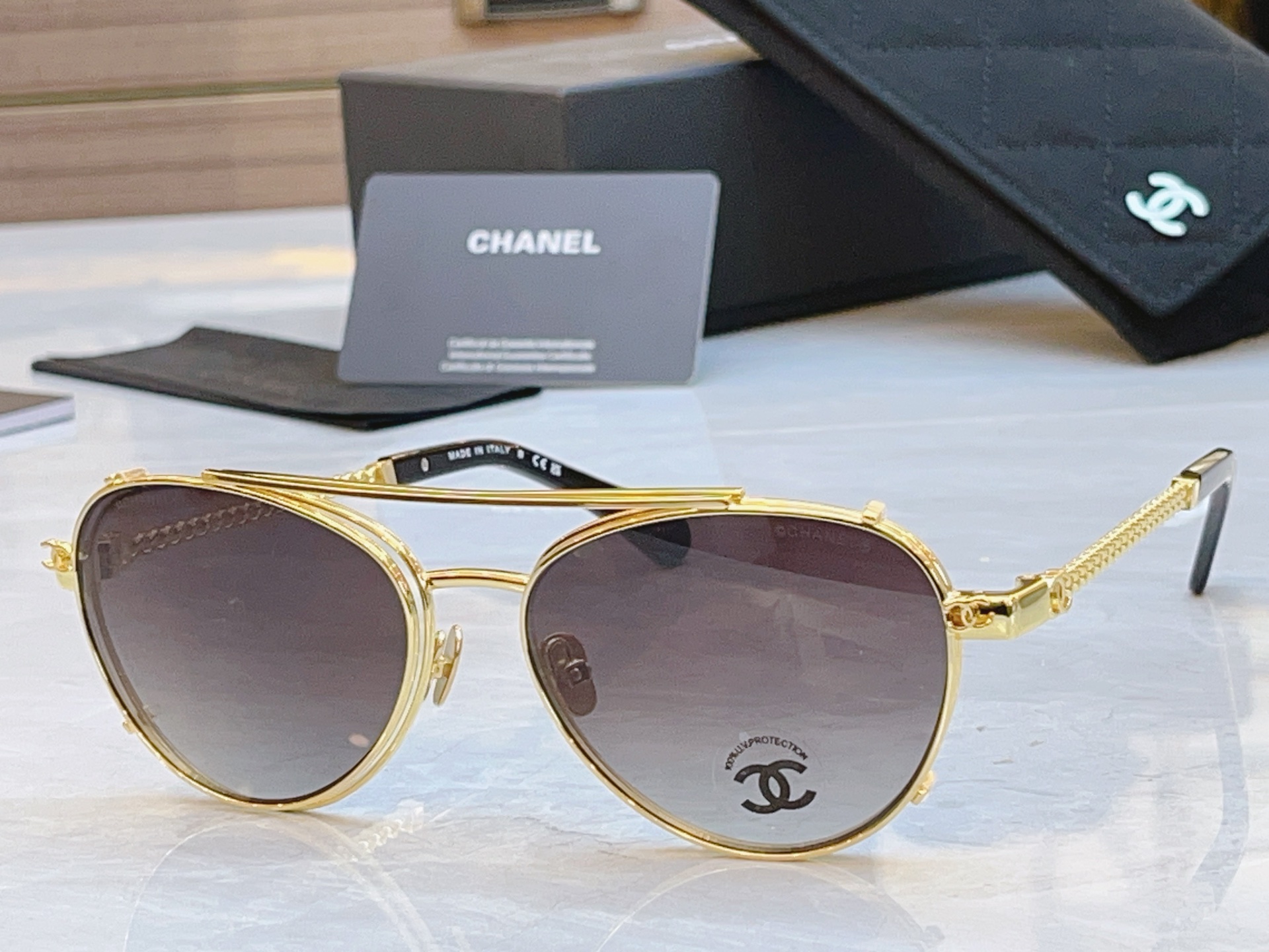 ，【CHANE*】香奈*儿新款太阳镜 夹片款，MODEL：CH4292，SIZE：56口17-145