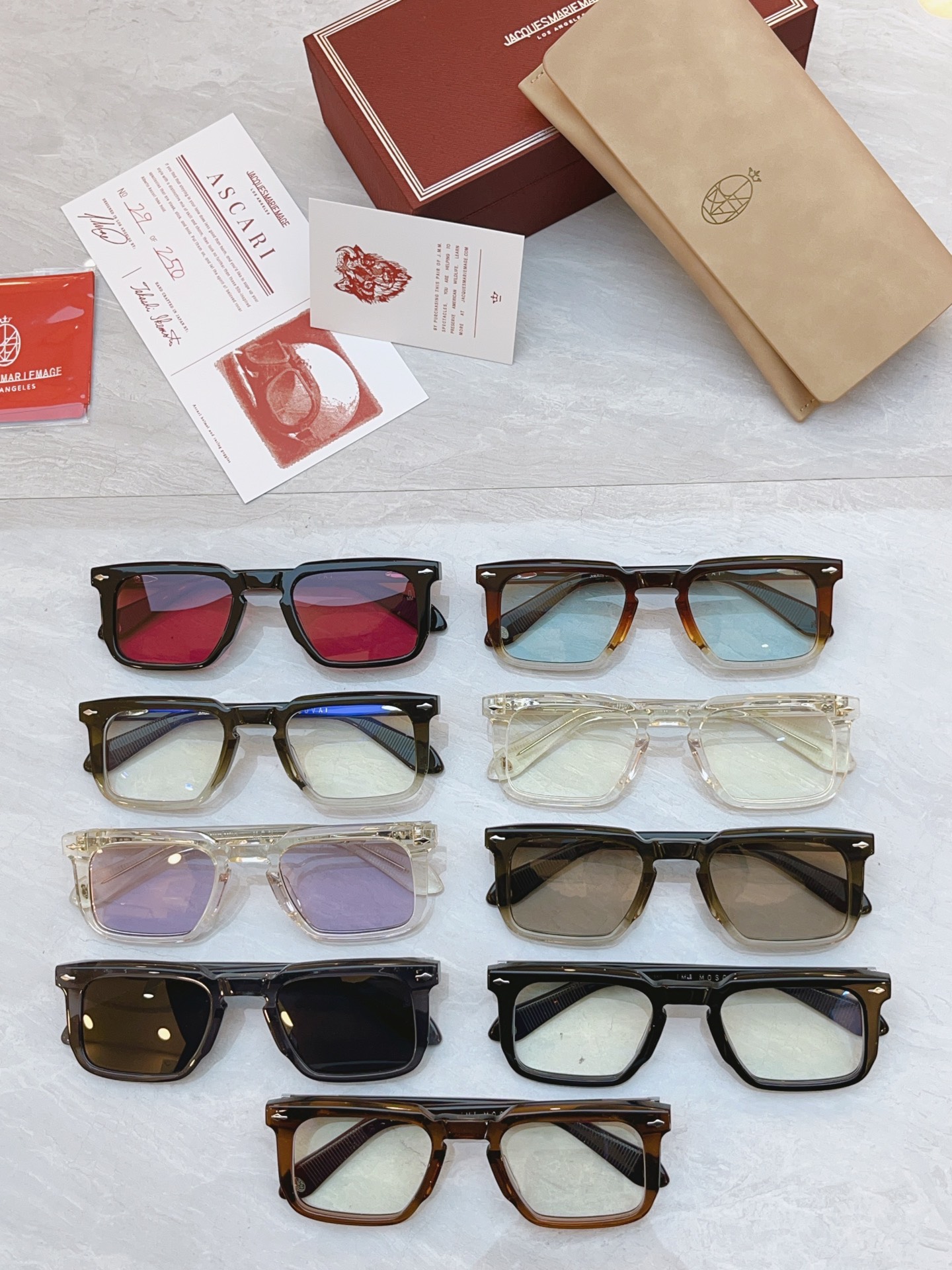 配送盒子，【Jacques Marie Mag*】 JMM新款太阳镜，Model：MOSCOVAI，Si