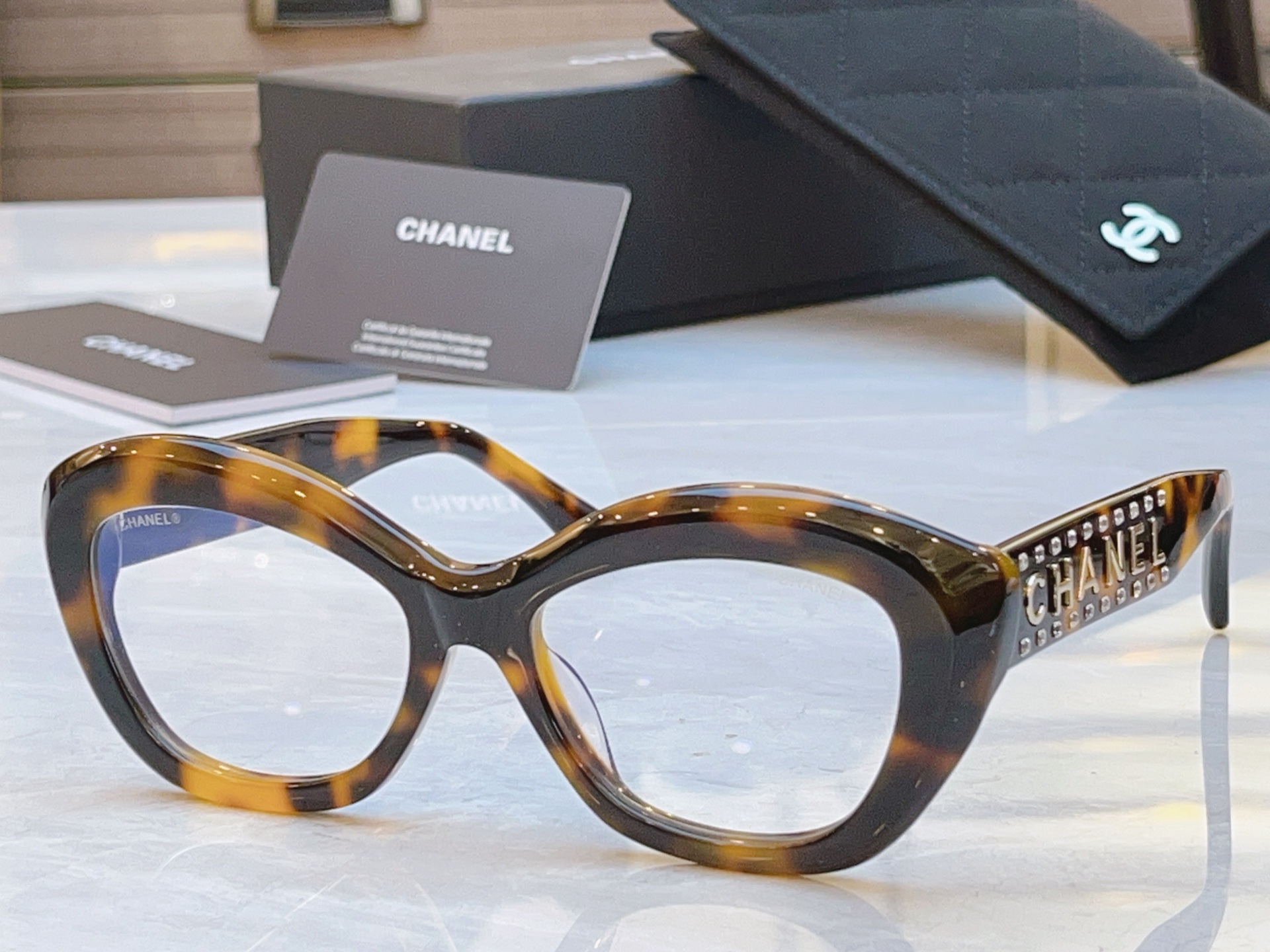 ，【CHANE*】香奈*儿新款眼镜架，MODEL：9161B，SIZE：53口19-145