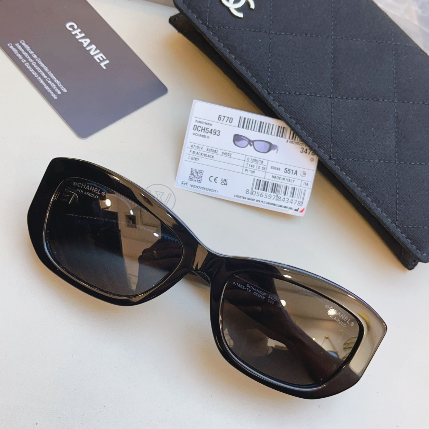 ，【CHAN*】香奈*儿新款太阳镜，高版本✨✨MODEL：CH5493，SIZE：55口18-140