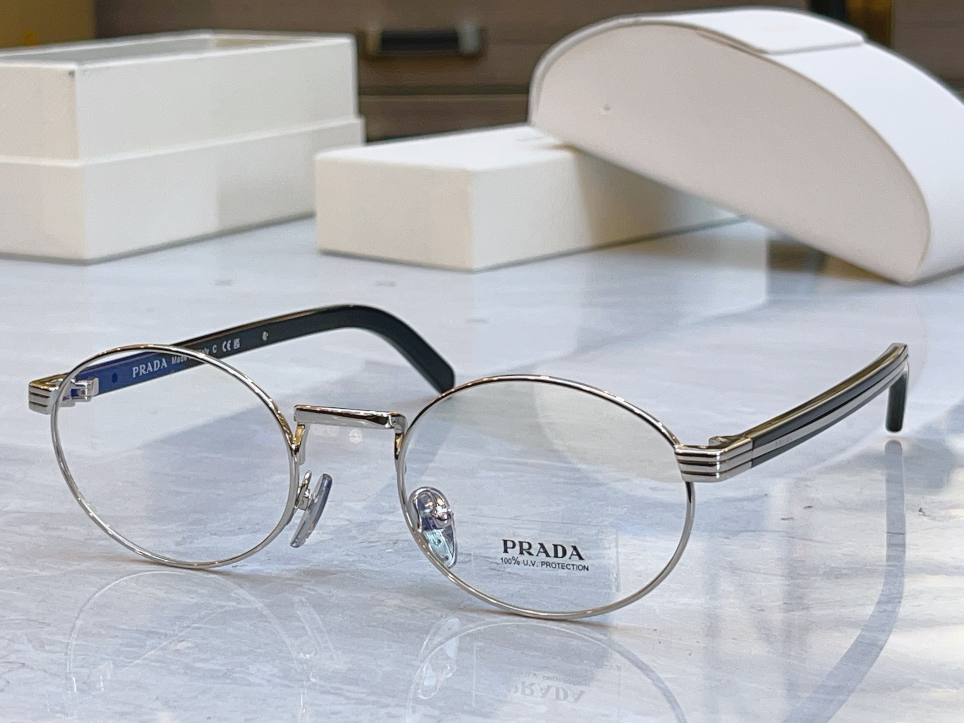 ，【PRAD*】普拉*达新款眼镜架，MODEL：PR C55V，SIZE：51口22-145