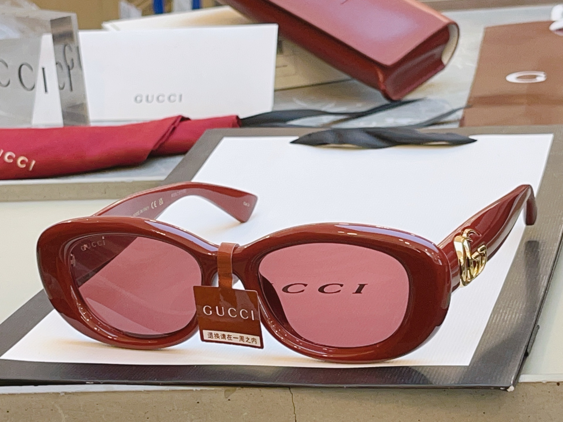 ，【GUCC*】古*驰新款太阳镜 高版本✨，MODEL：GG1829SK，SIZE：53口18-145 