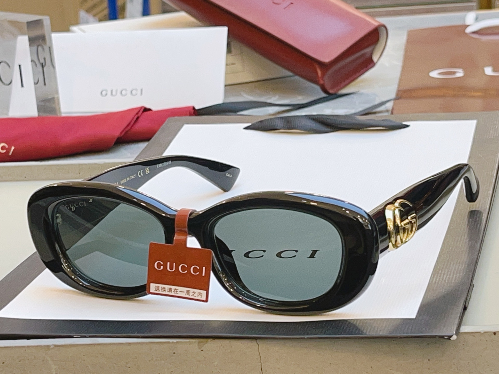 ，【GUCC*】古*驰新款太阳镜 高版本✨，MODEL：GG1829SK，SIZE：53口18-145 