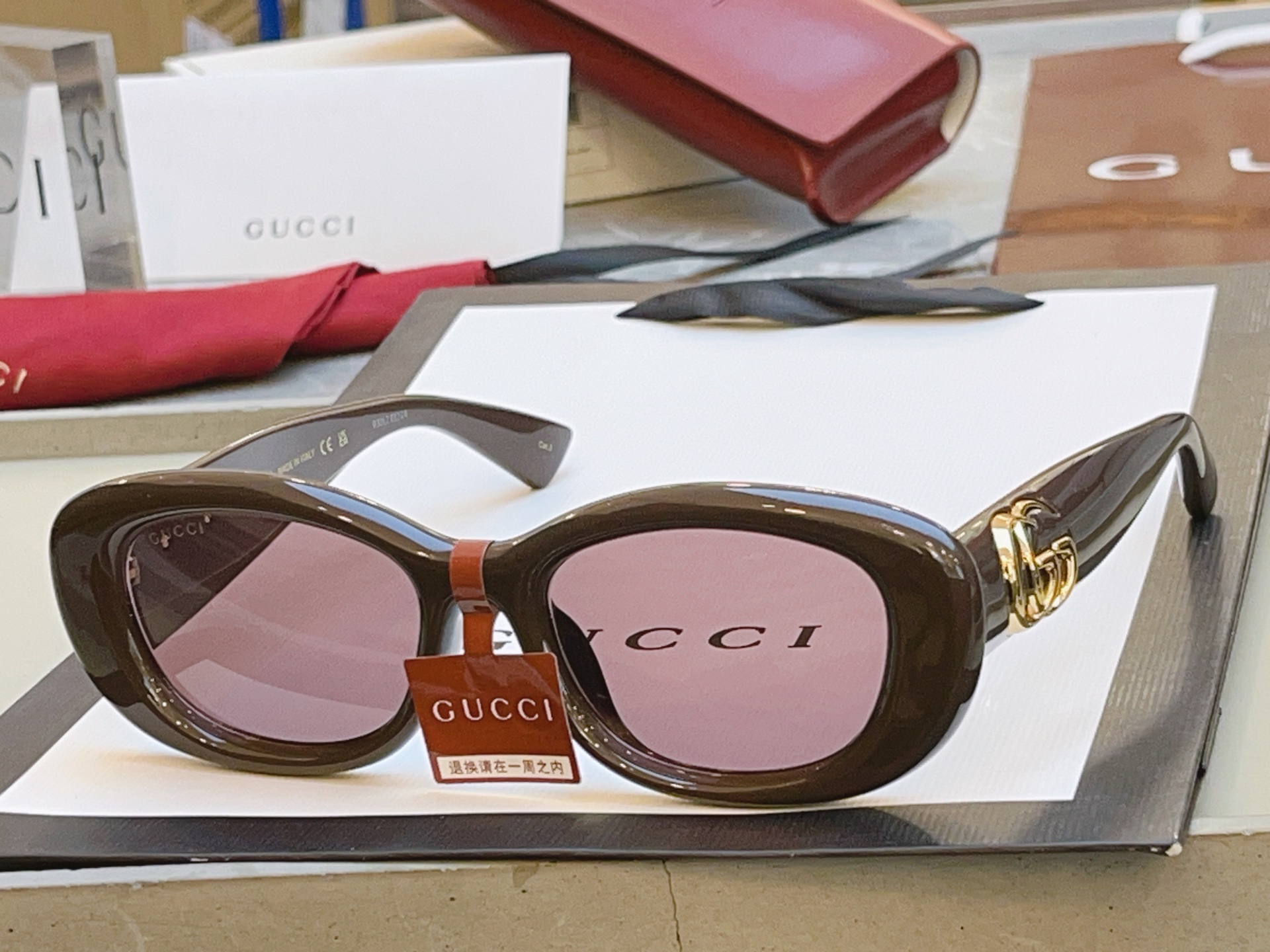 ，【GUCC*】古*驰新款太阳镜 高版本✨，MODEL：GG1829SK，SIZE：53口18-145 